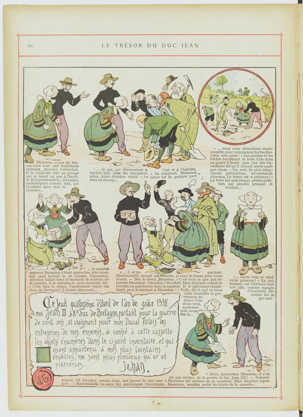 Bécassine – Les Cent Métiers de Bécassine (1920), page 61. Caumery & J.-P. Pinchon. Domaine public. Source gallica.bnf.fr / BnF.