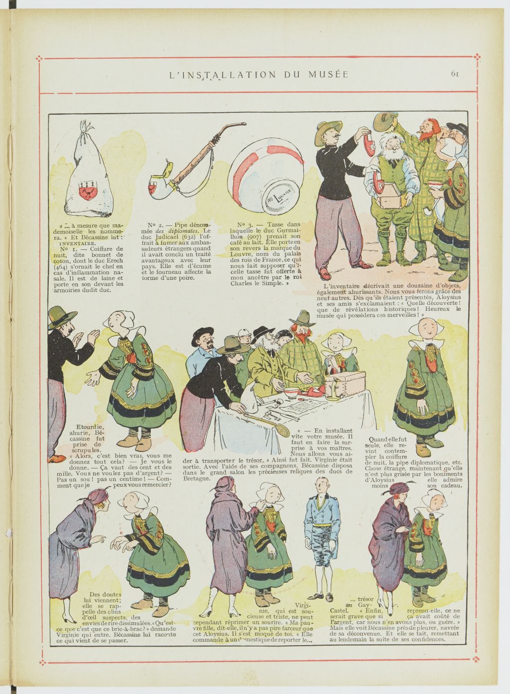 Bécassine – Les Cent Métiers de Bécassine (1920), page 62. Caumery & J.-P. Pinchon. Domaine public. Source gallica.bnf.fr / BnF.