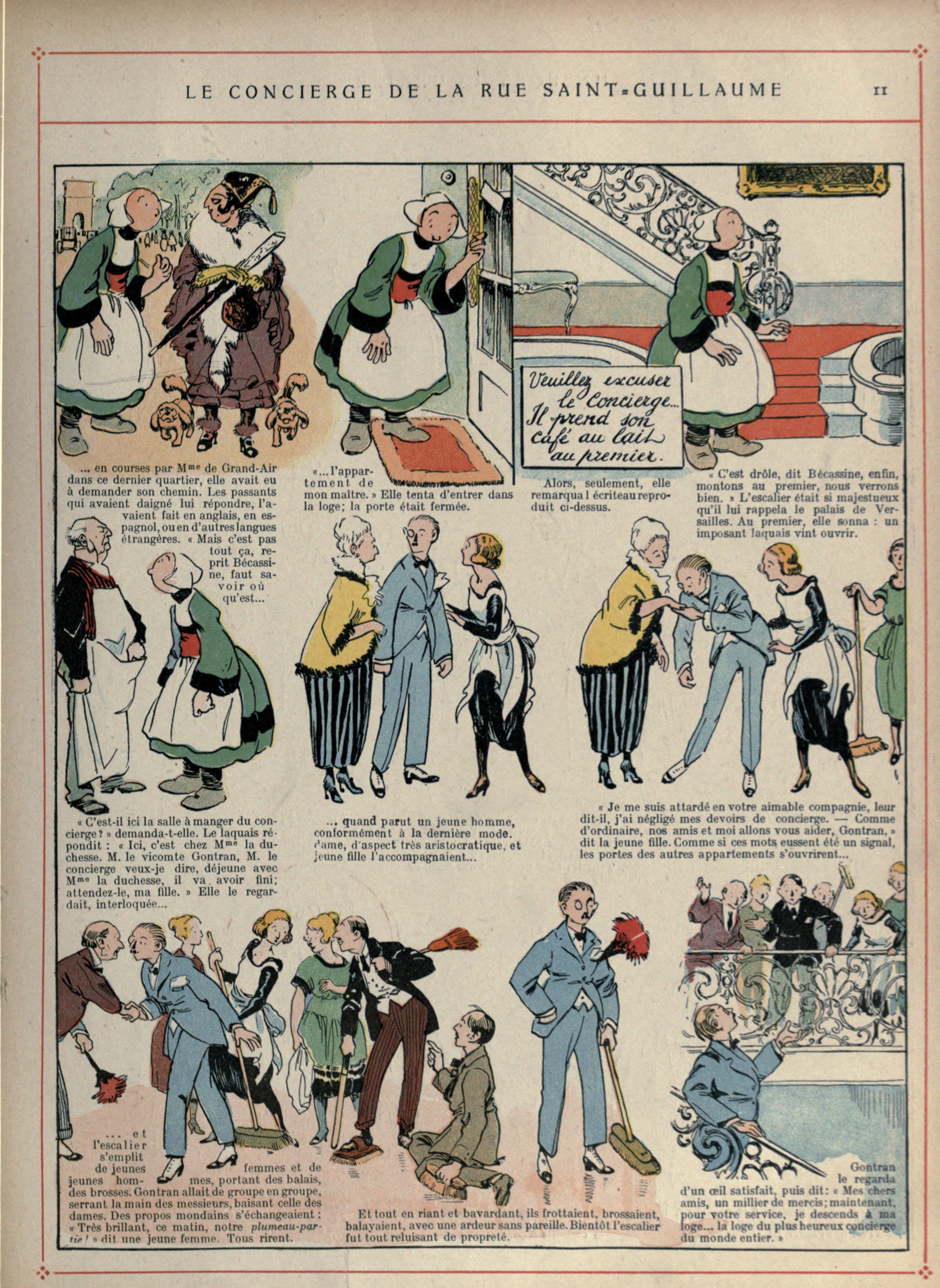 Bécassine – Bécassine voyage (1921), page 12. Caumery & J.-P. Pinchon. Domaine public.