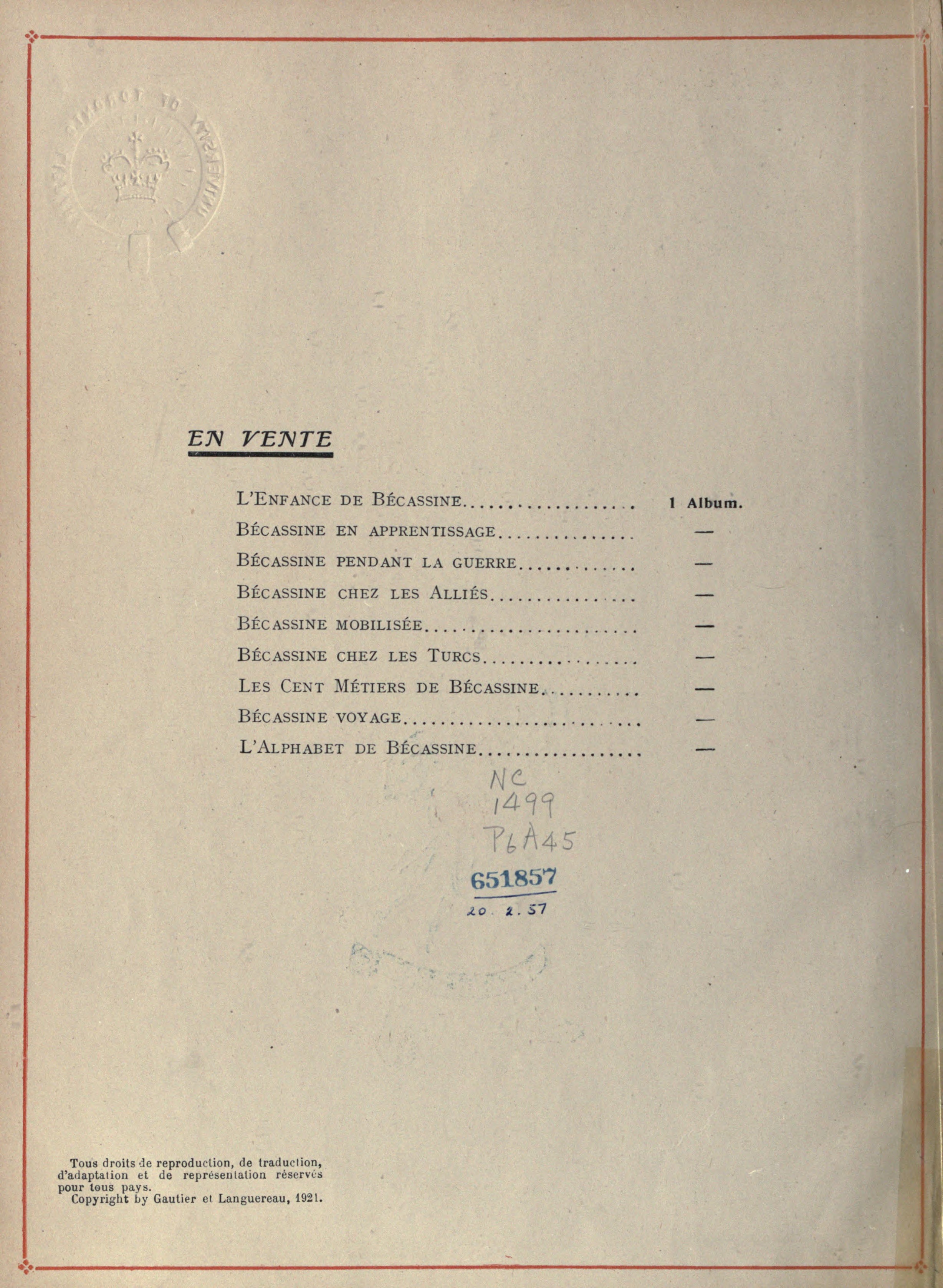 Bécassine – Bécassine voyage (1921), page 3. Caumery & J.-P. Pinchon. Domaine public.