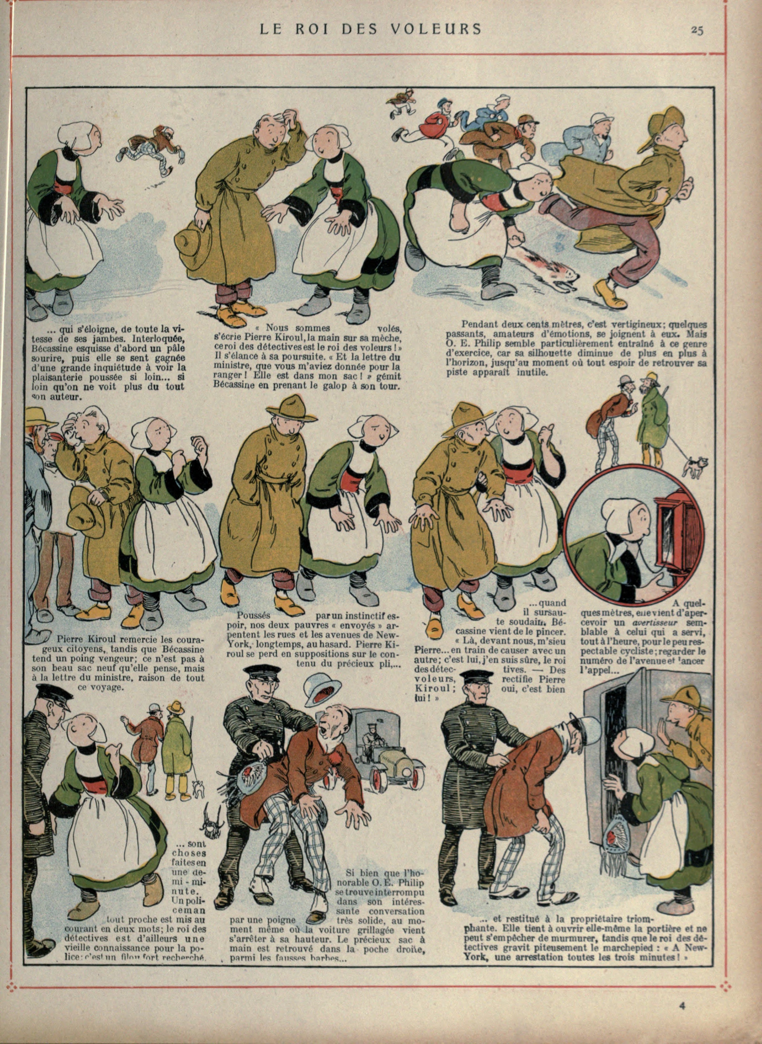 Bécassine – Bécassine voyage (1921), page 26. Caumery & J.-P. Pinchon. Domaine public.