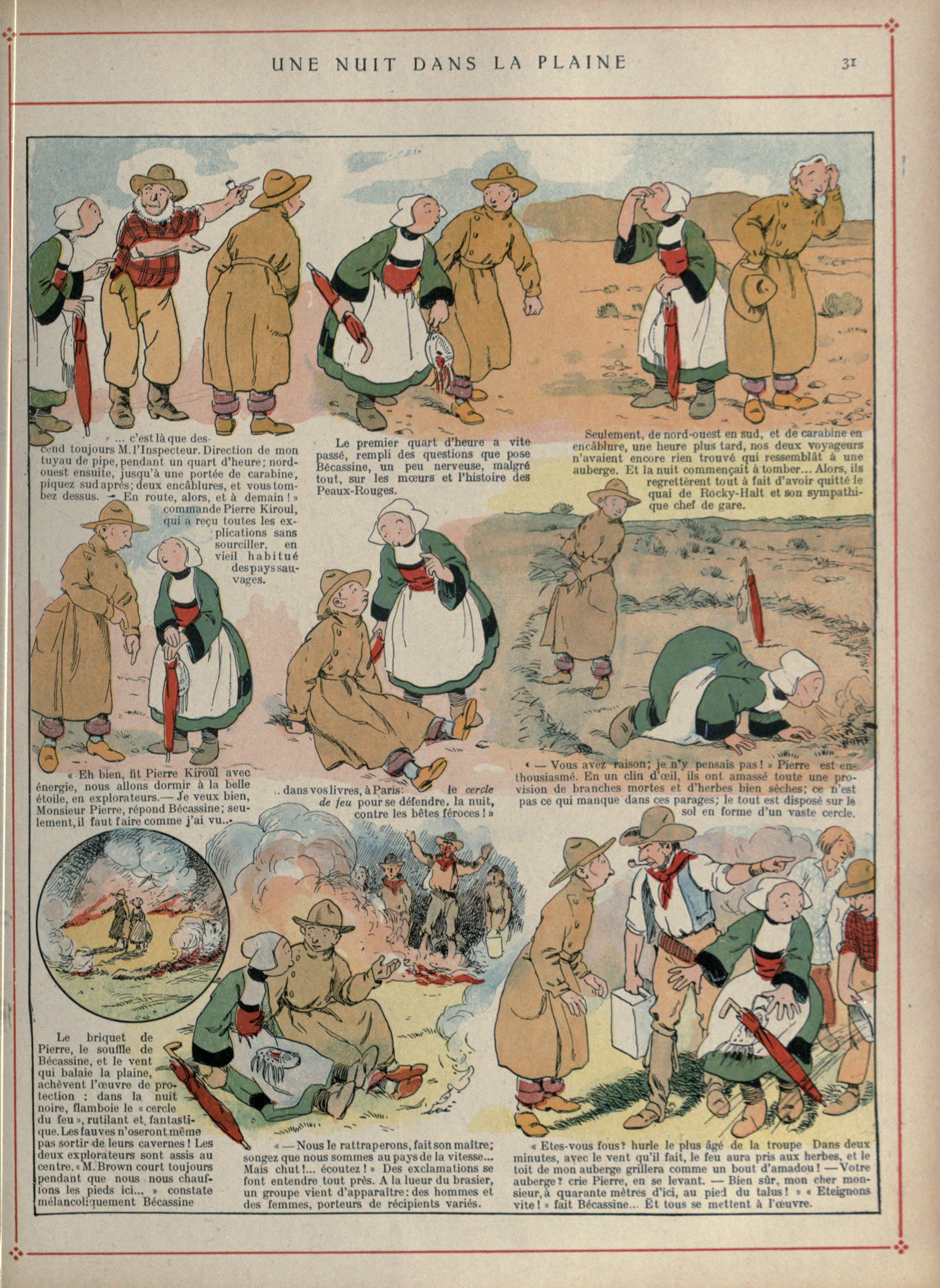 Bécassine – Bécassine voyage (1921), page 32. Caumery & J.-P. Pinchon. Domaine public.