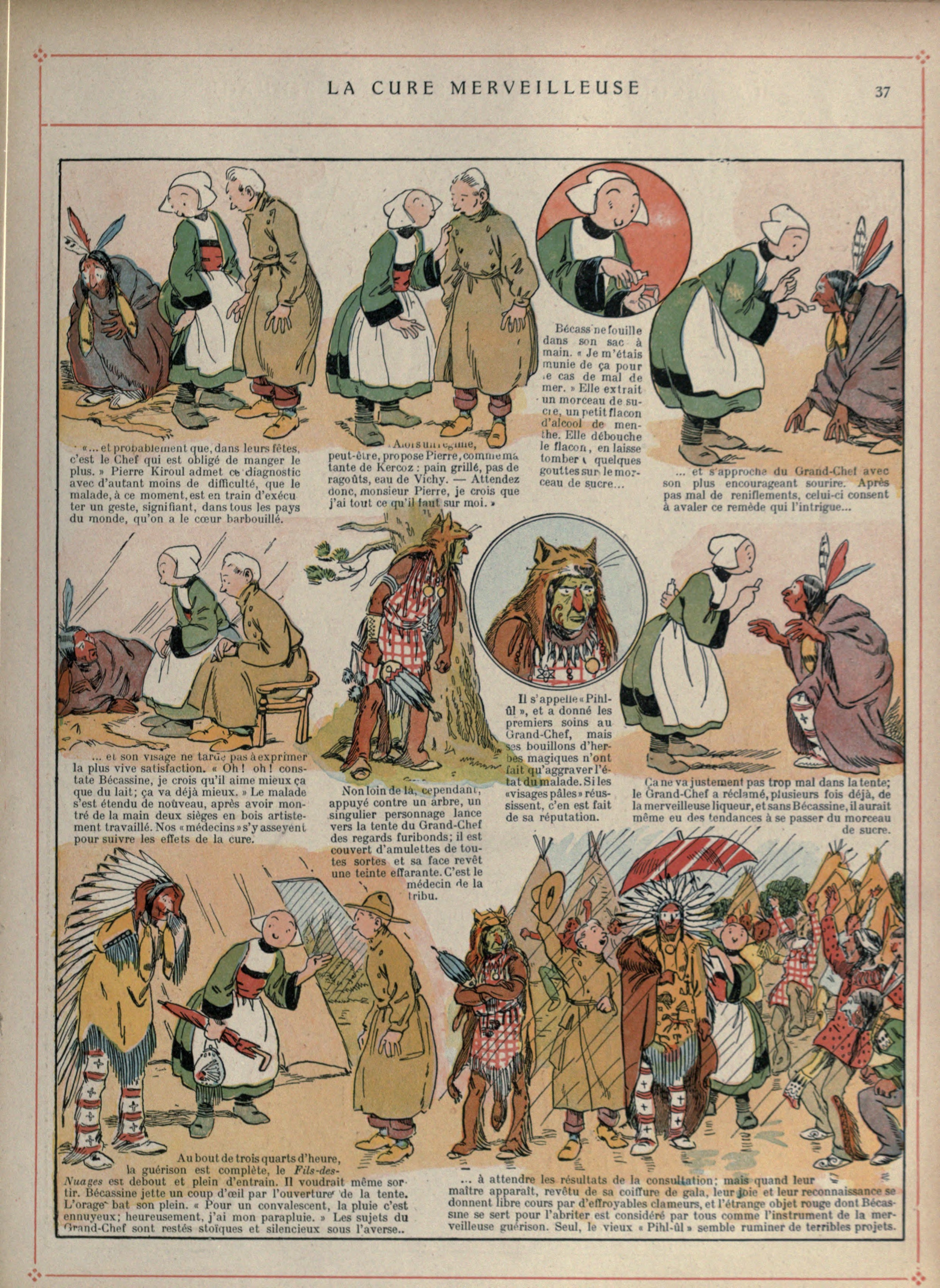 Bécassine – Bécassine voyage (1921), page 38. Caumery & J.-P. Pinchon. Domaine public.