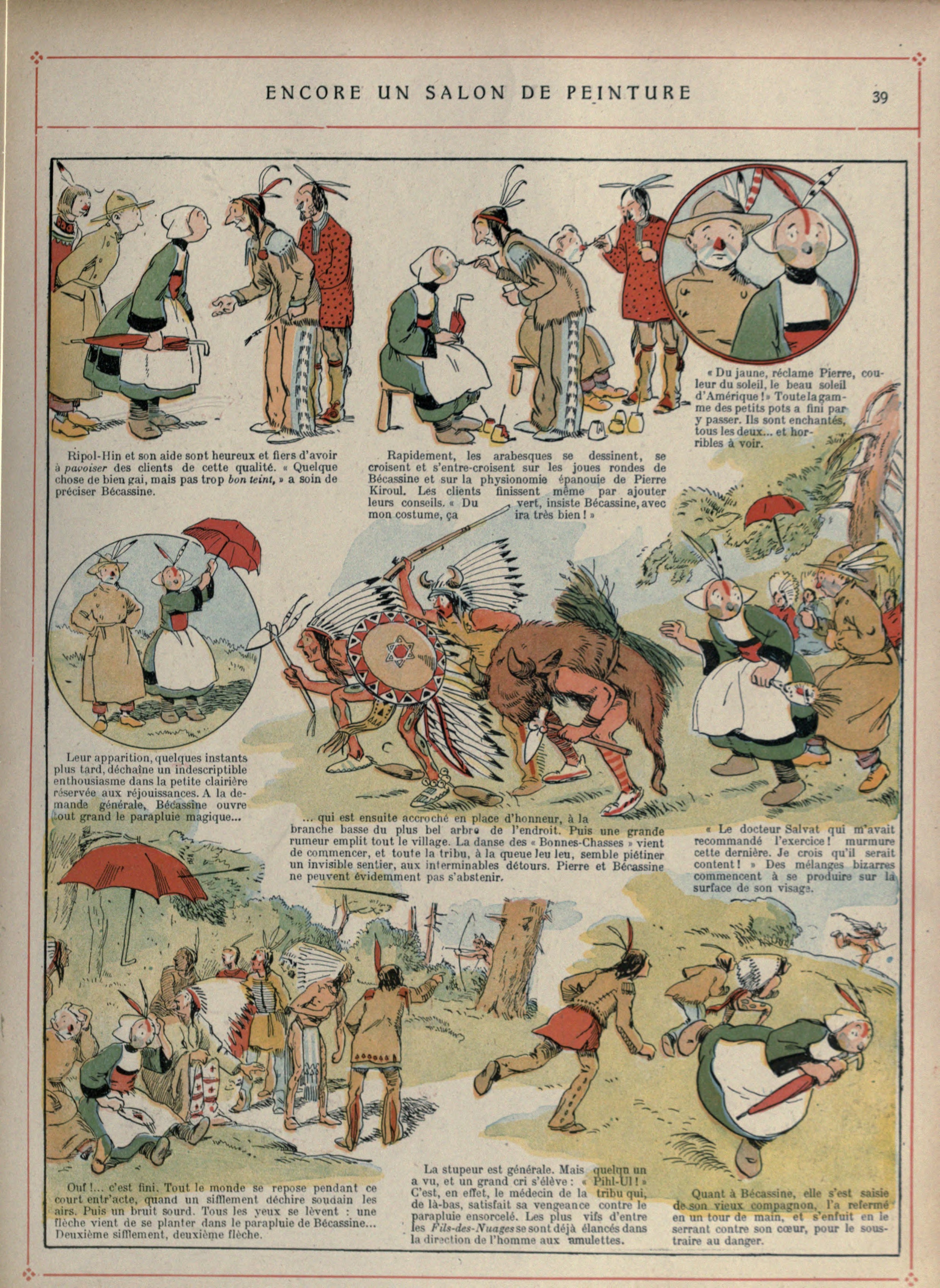 Bécassine – Bécassine voyage (1921), page 40. Caumery & J.-P. Pinchon. Domaine public.