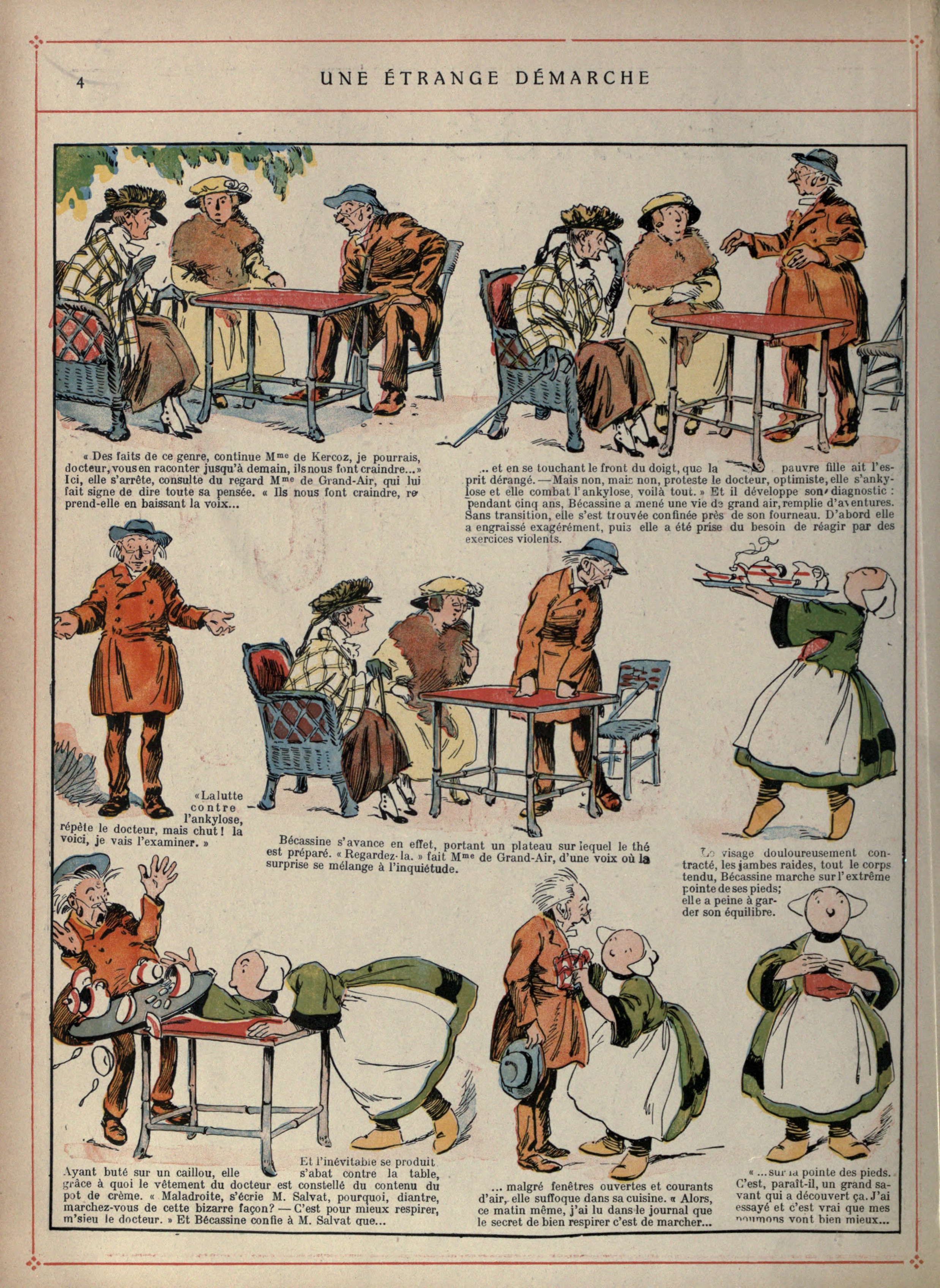 Bécassine – Bécassine voyage (1921), page 5. Caumery & J.-P. Pinchon. Domaine public.