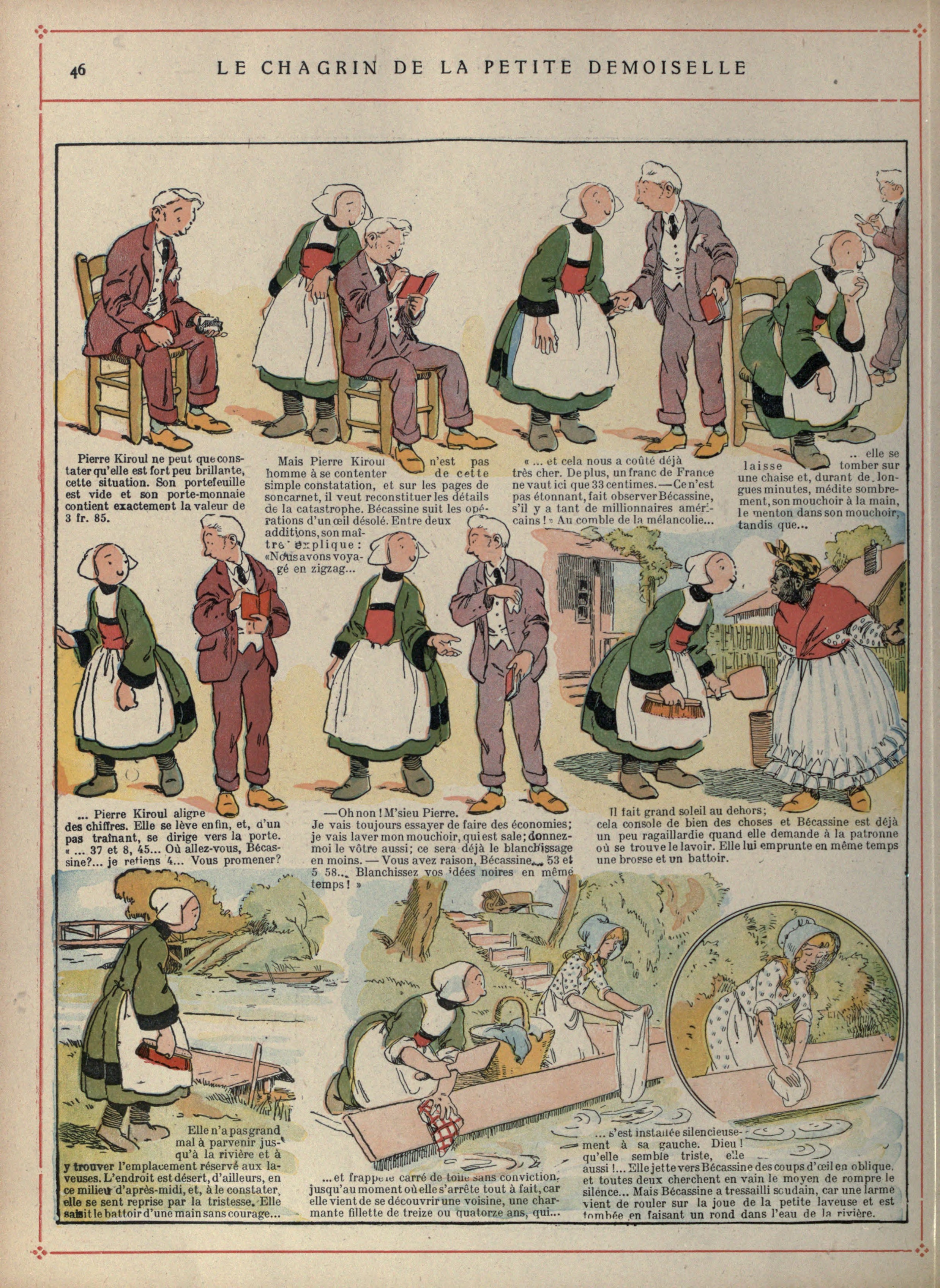 Bécassine – Bécassine voyage (1921), page 47. Caumery & J.-P. Pinchon. Domaine public.