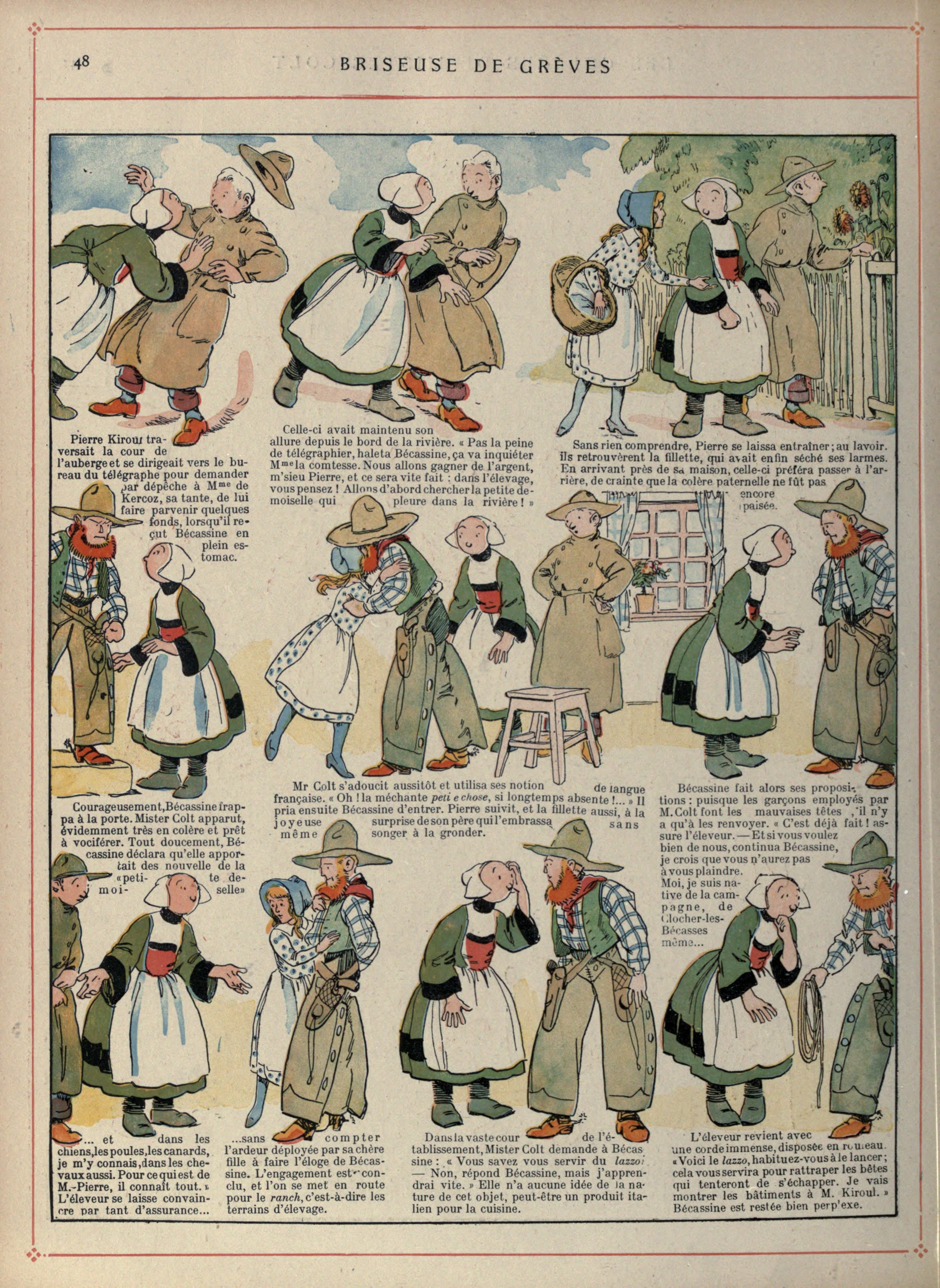 Bécassine – Bécassine voyage (1921), page 49. Caumery & J.-P. Pinchon. Domaine public.