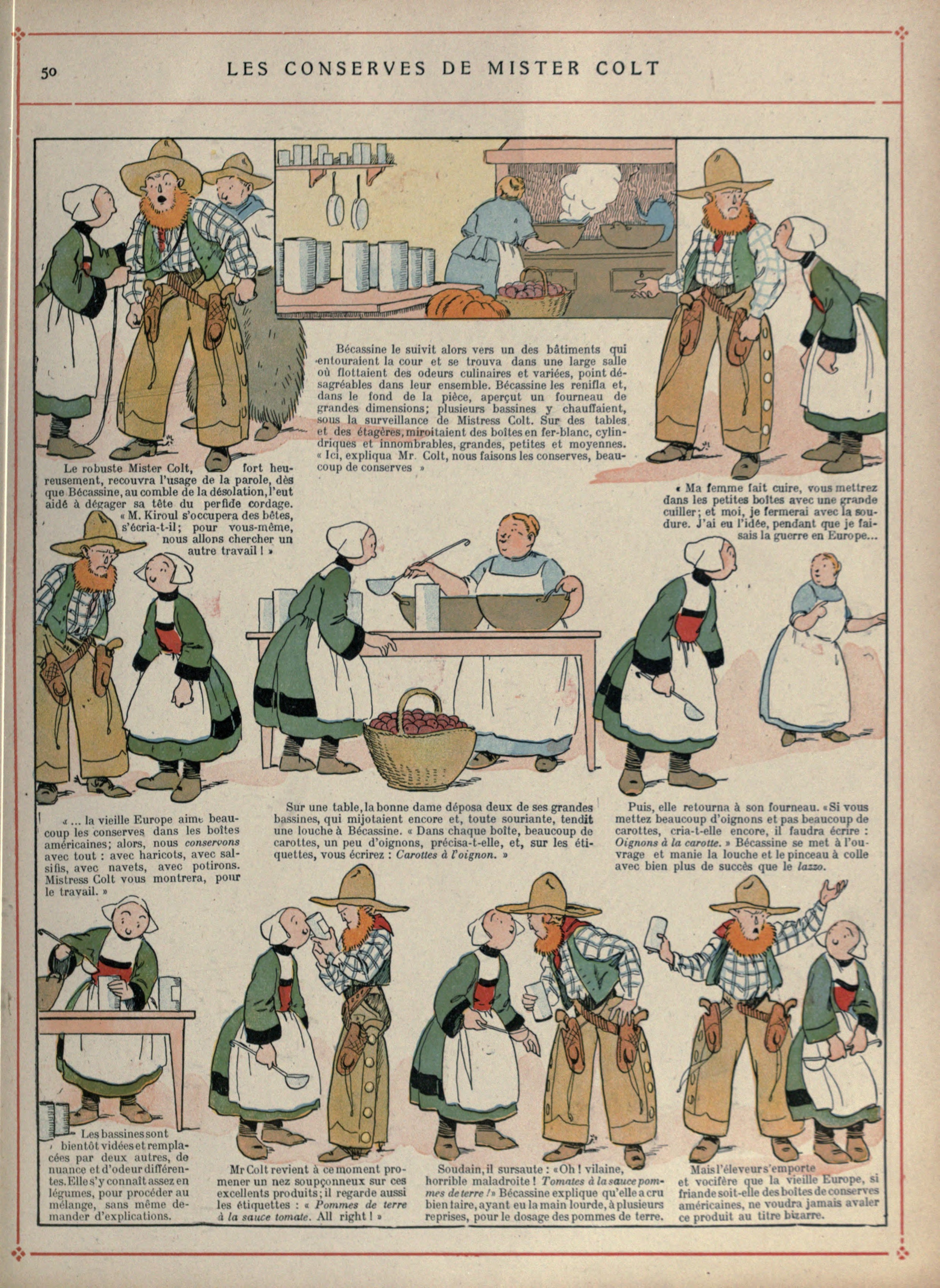 Bécassine – Bécassine voyage (1921), page 50. Caumery & J.-P. Pinchon. Domaine public.