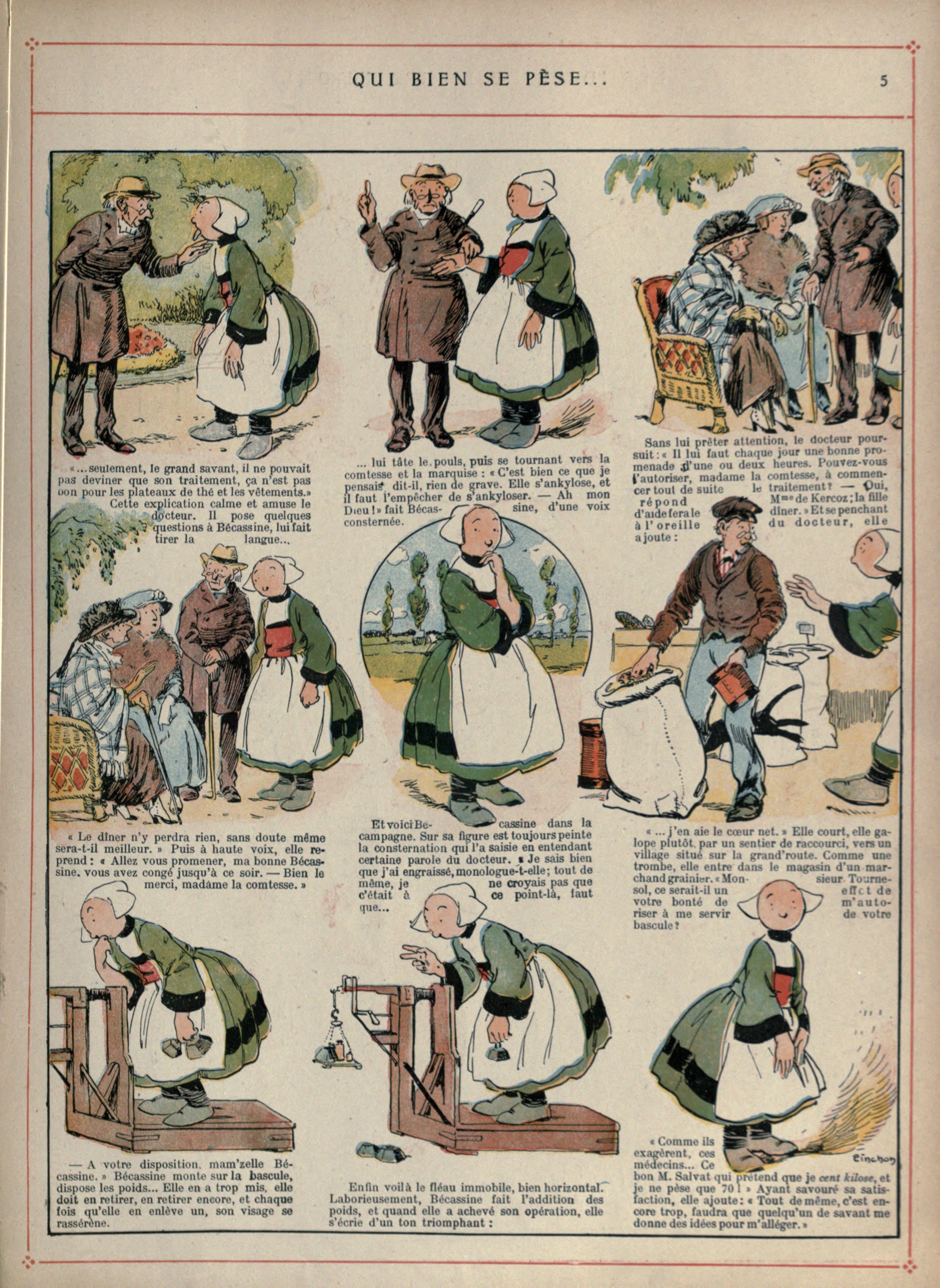 Bécassine – Bécassine voyage (1921), page 6. Caumery & J.-P. Pinchon. Domaine public.