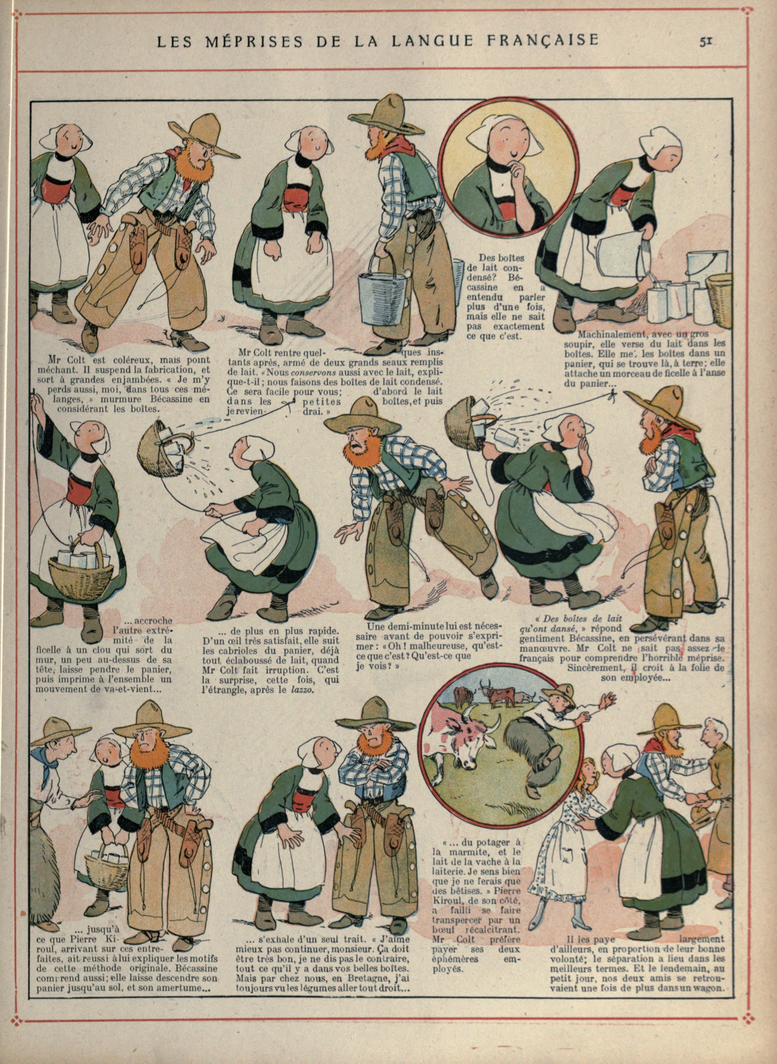 Bécassine – Bécassine voyage (1921), page 52. Caumery & J.-P. Pinchon. Domaine public.