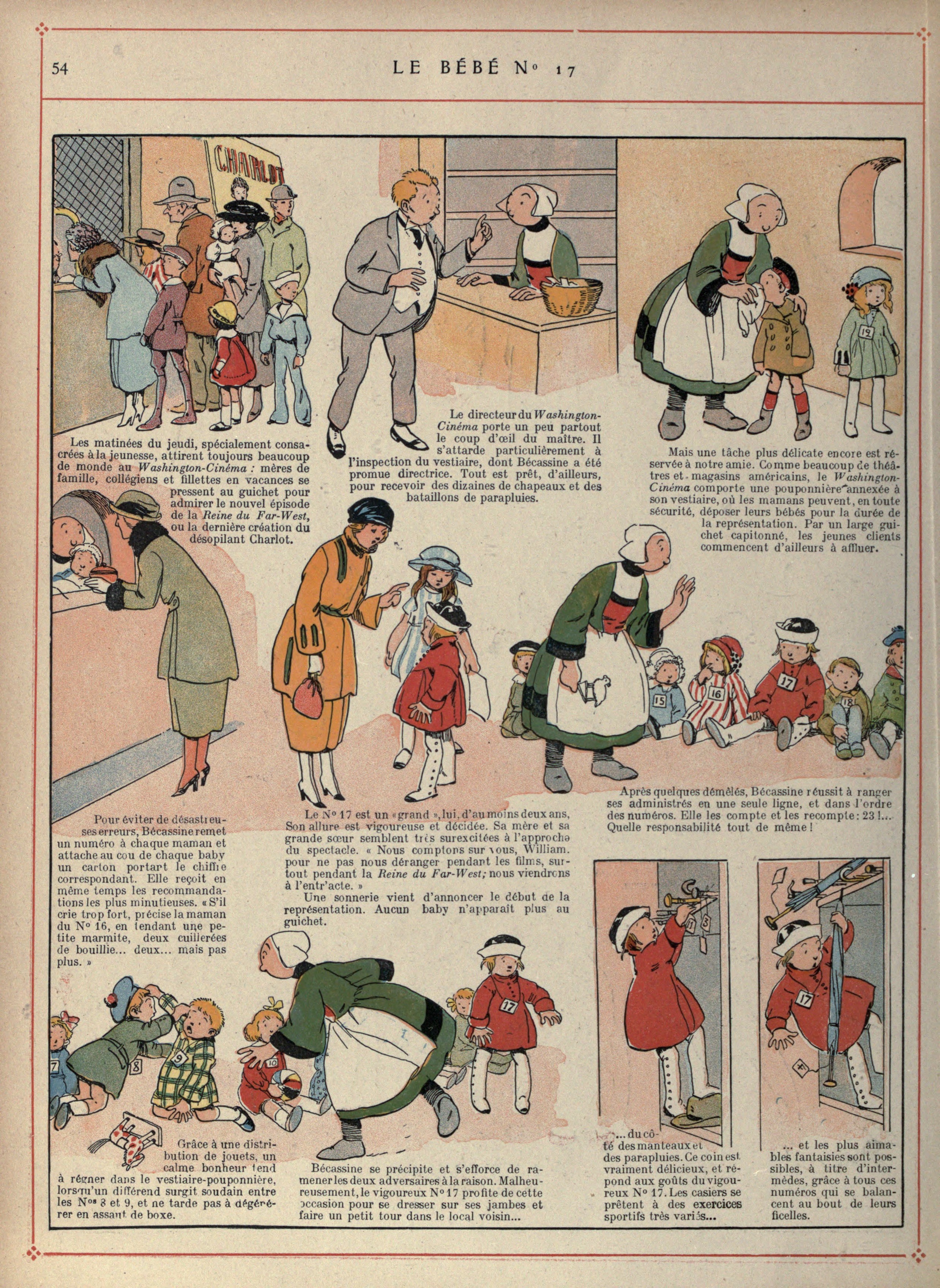Bécassine – Bécassine voyage (1921), page 55. Caumery & J.-P. Pinchon. Domaine public.