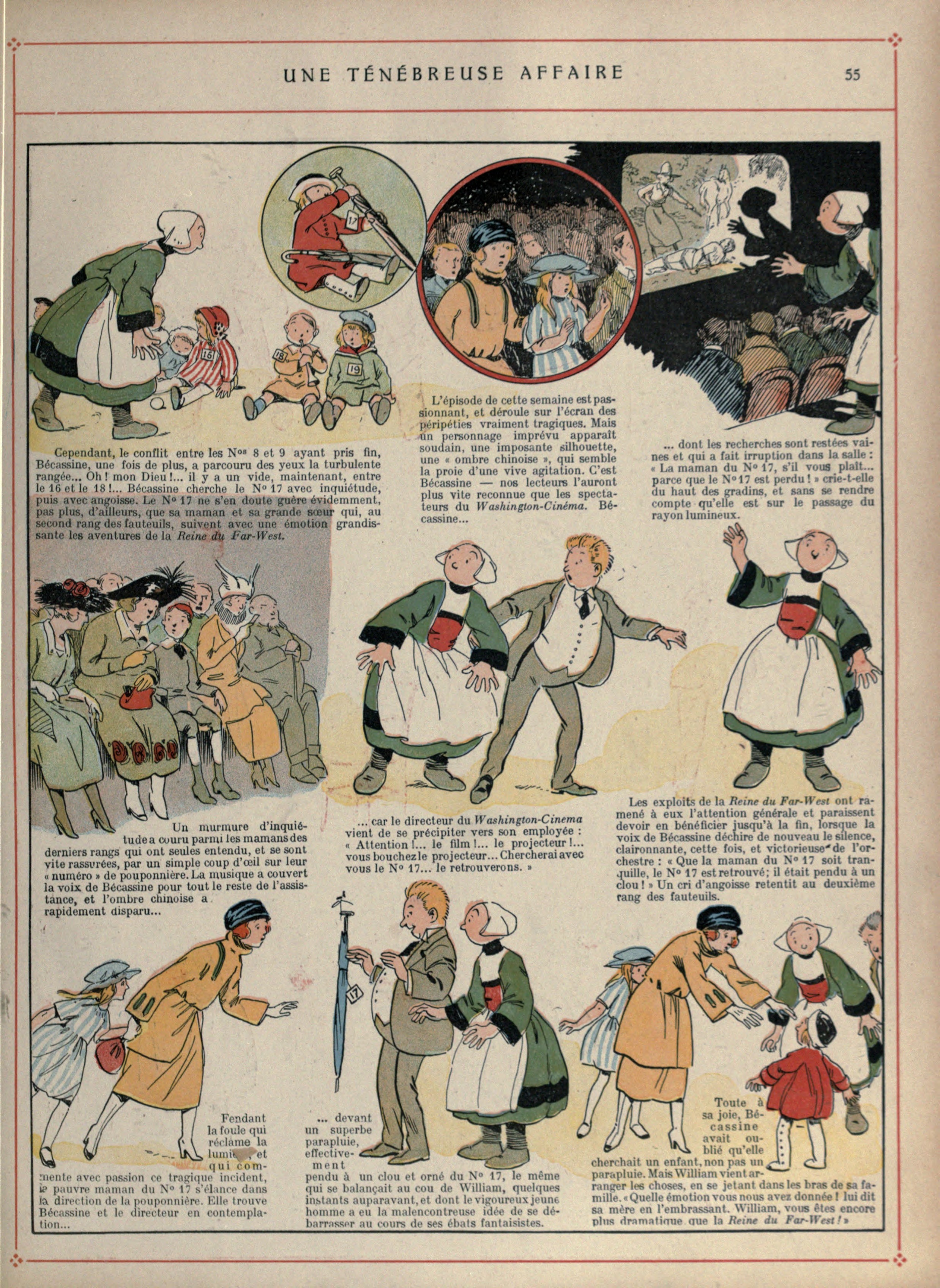 Bécassine – Bécassine voyage (1921), page 56. Caumery & J.-P. Pinchon. Domaine public.