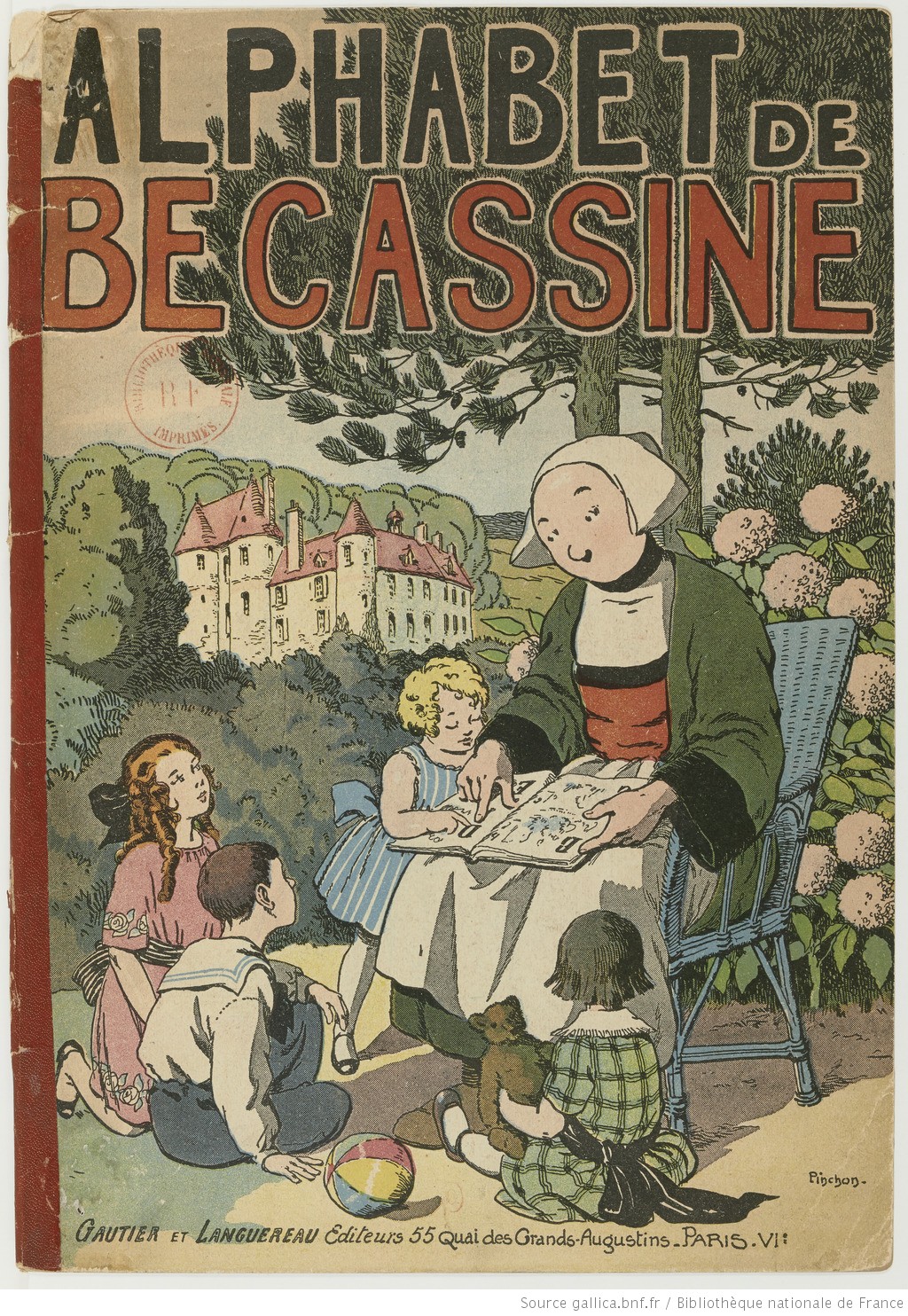 Bécassine – L'Alphabet de Bécassine (1921), page 1. Caumery & J.-P. Pinchon. Domaine public. Source gallica.bnf.fr / BnF.