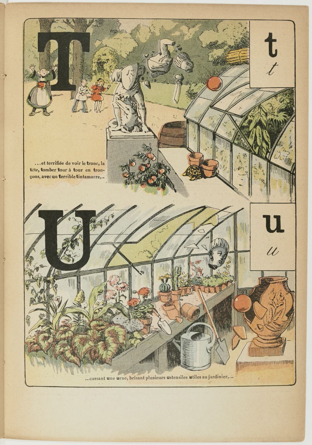 Bécassine – L'Alphabet de Bécassine (1921), page 15. Caumery & J.-P. Pinchon. Domaine public. Source gallica.bnf.fr / BnF.