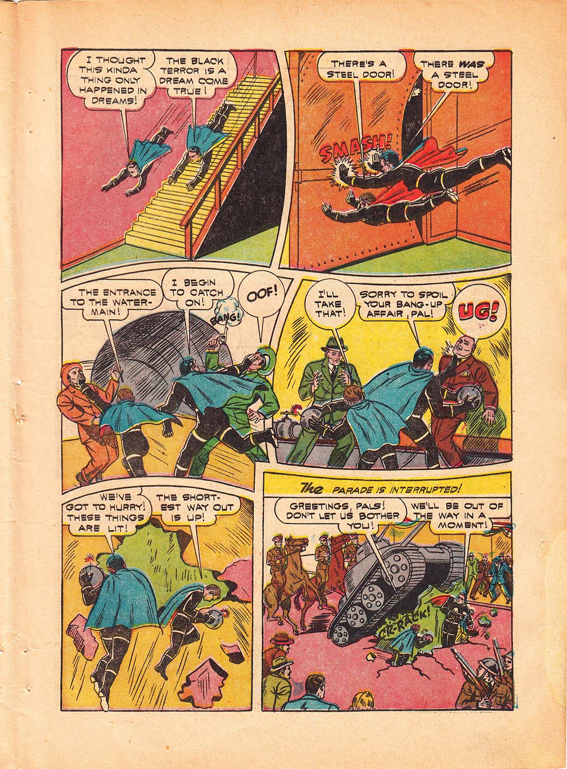 Black Terror, page 13. Black Terror. Public domain in the United States. Intended scans: Digital Comic Museum and Comic Book Plus. https://digitalcomicmuseum.com/