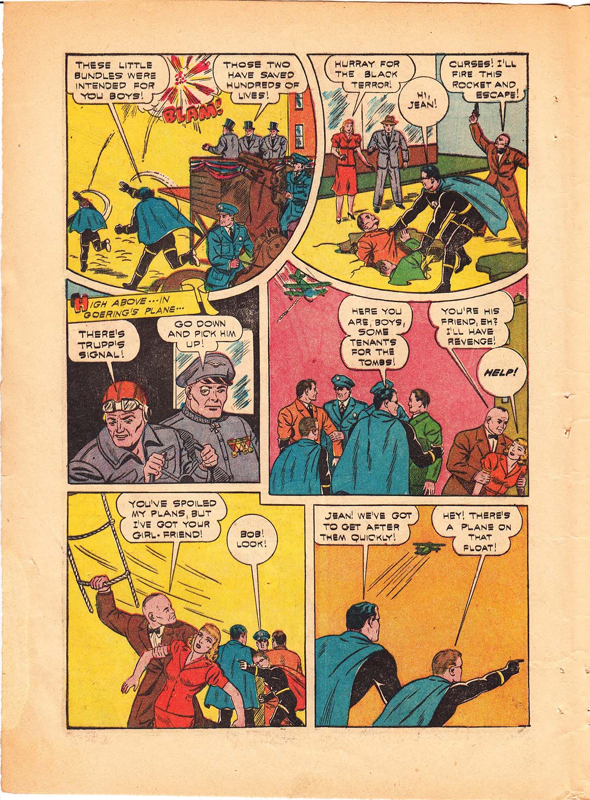 Black Terror, page 14. Black Terror. Public domain in the United States. Intended scans: Digital Comic Museum and Comic Book Plus. https://digitalcomicmuseum.com/