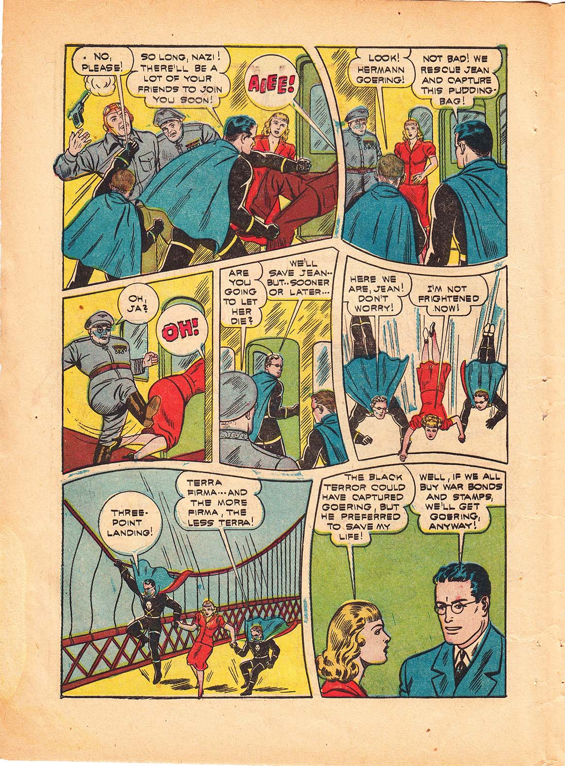 Black Terror, page 16. Black Terror. Public domain in the United States. Intended scans: Digital Comic Museum and Comic Book Plus. https://digitalcomicmuseum.com/