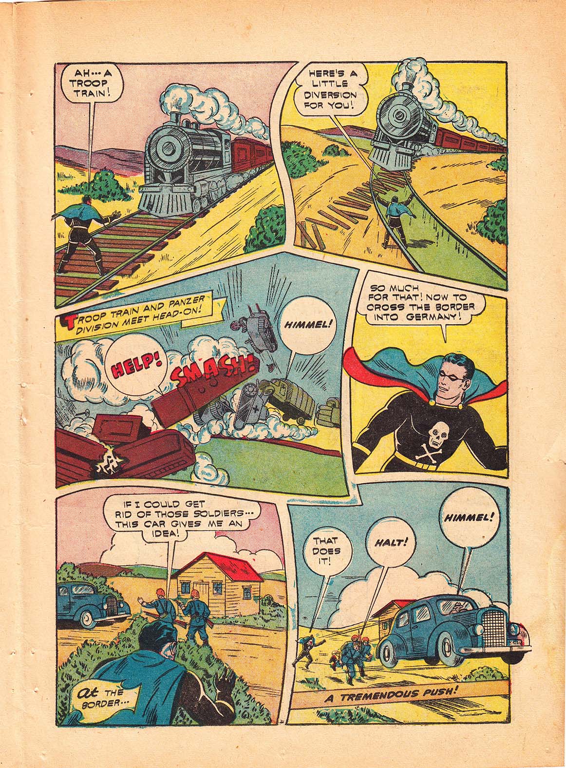 Black Terror, page 21. Black Terror. Public domain in the United States. Intended scans: Digital Comic Museum and Comic Book Plus. https://digitalcomicmuseum.com/