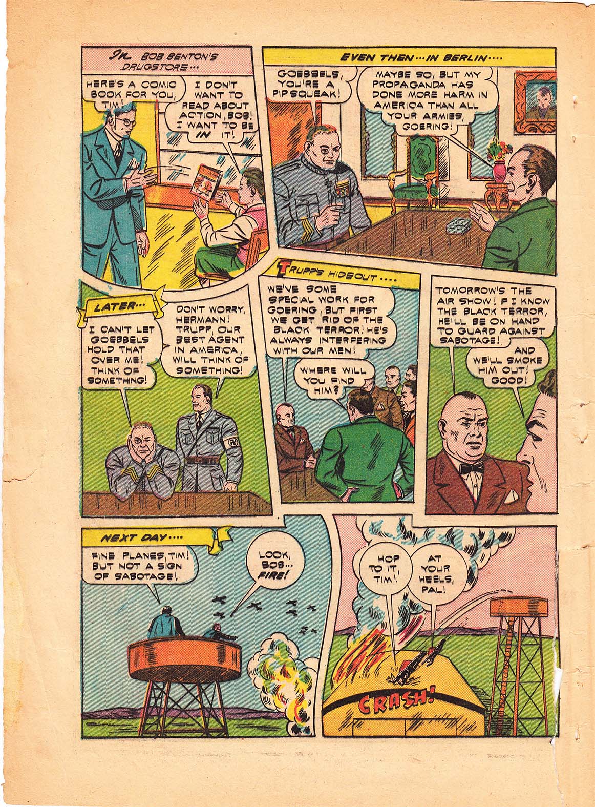Black Terror, page 4. Black Terror. Public domain in the United States. Intended scans: Digital Comic Museum and Comic Book Plus. https://digitalcomicmuseum.com/