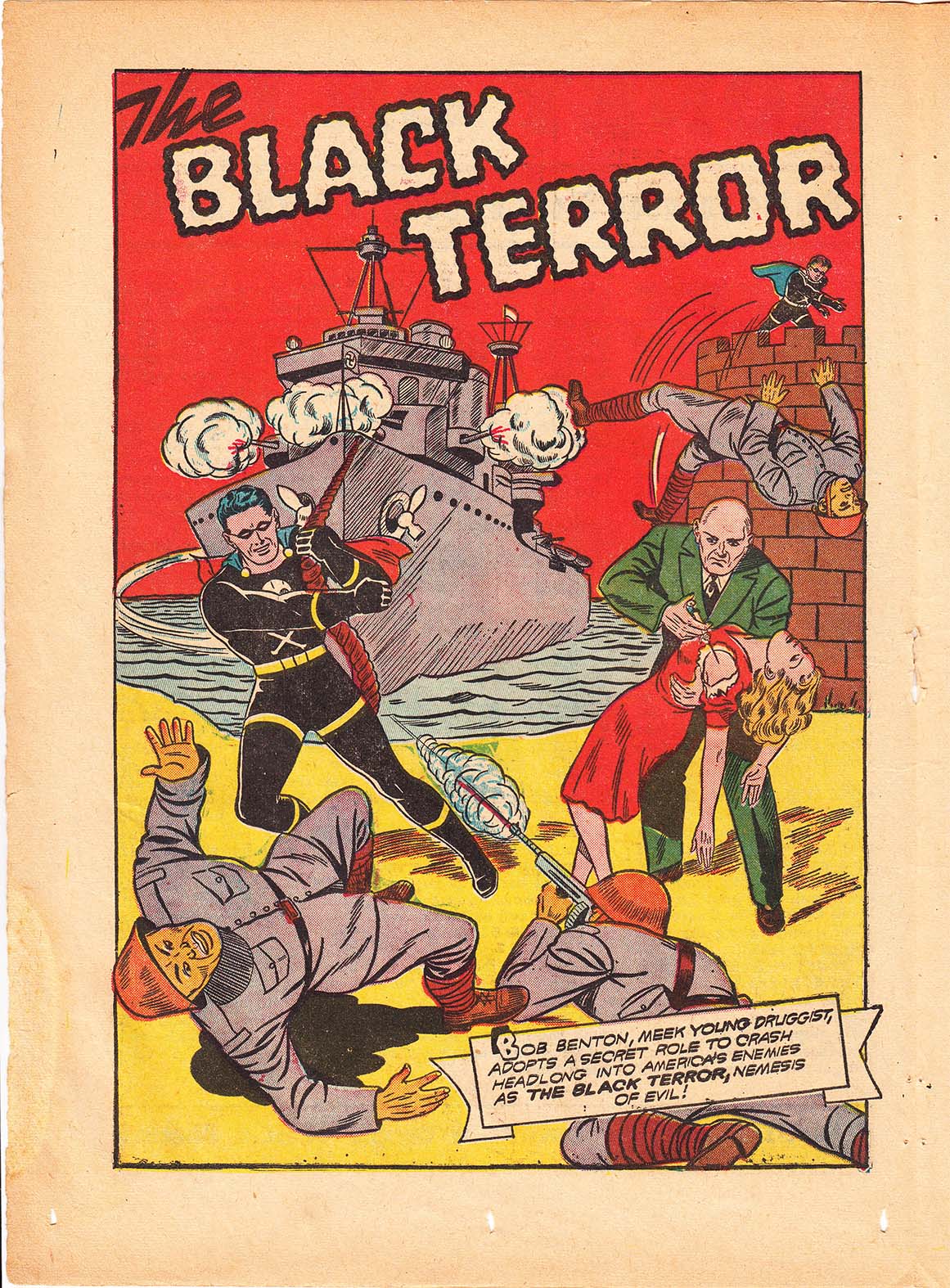 Black Terror, page 32. Black Terror. Public domain in the United States. Intended scans: Digital Comic Museum and Comic Book Plus. https://digitalcomicmuseum.com/