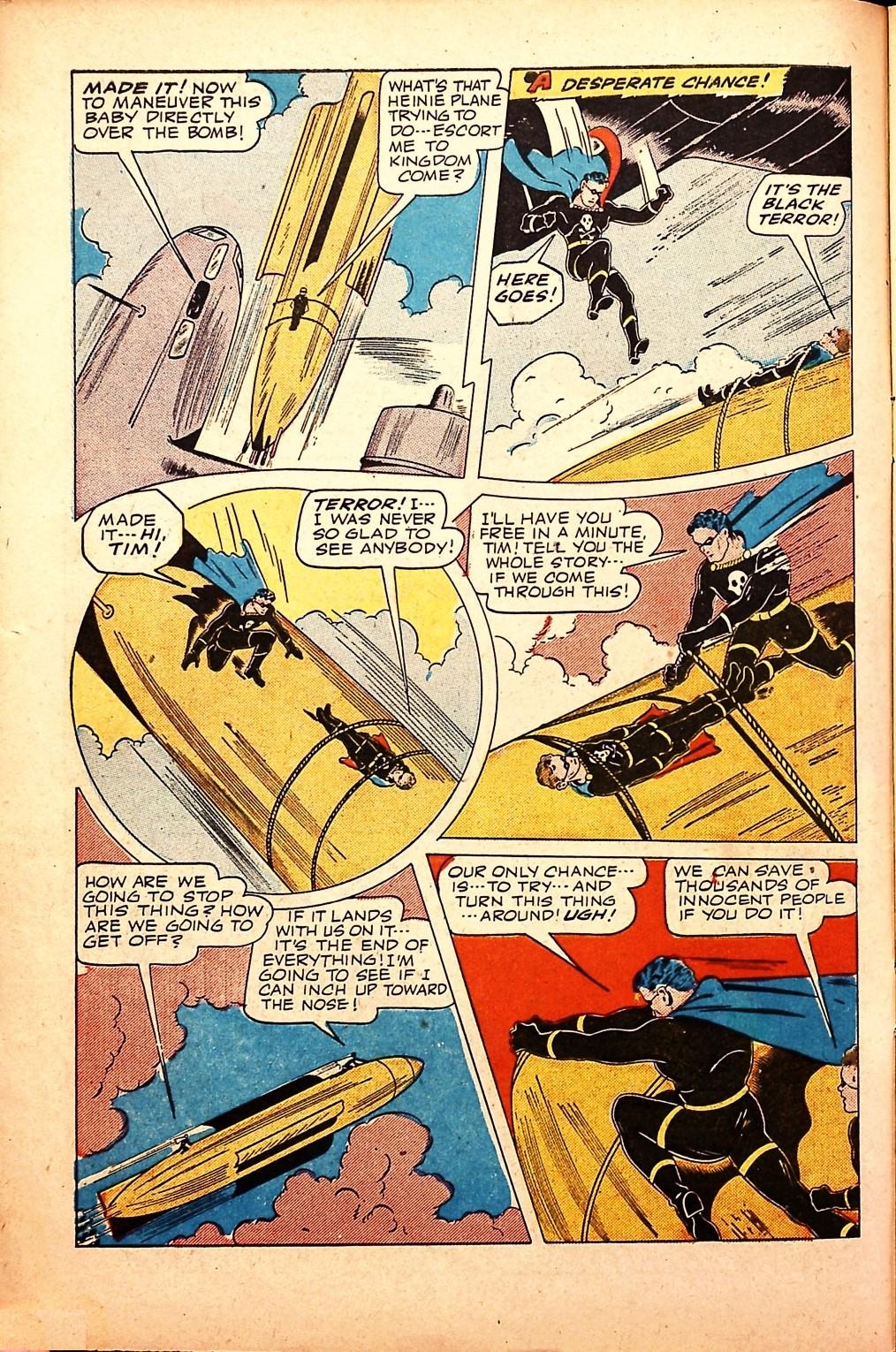 Black Terror, page 12. Black Terror. Public domain in the United States. Intended scans: Digital Comic Museum and Comic Book Plus. https://digitalcomicmuseum.com/