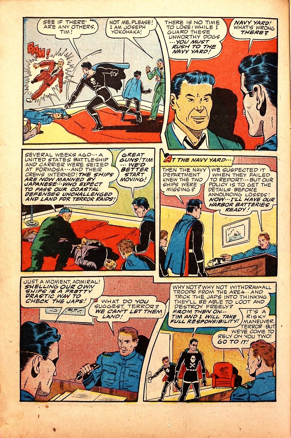 Black Terror, page 20. Black Terror. Public domain in the United States. Intended scans: Digital Comic Museum and Comic Book Plus. https://digitalcomicmuseum.com/