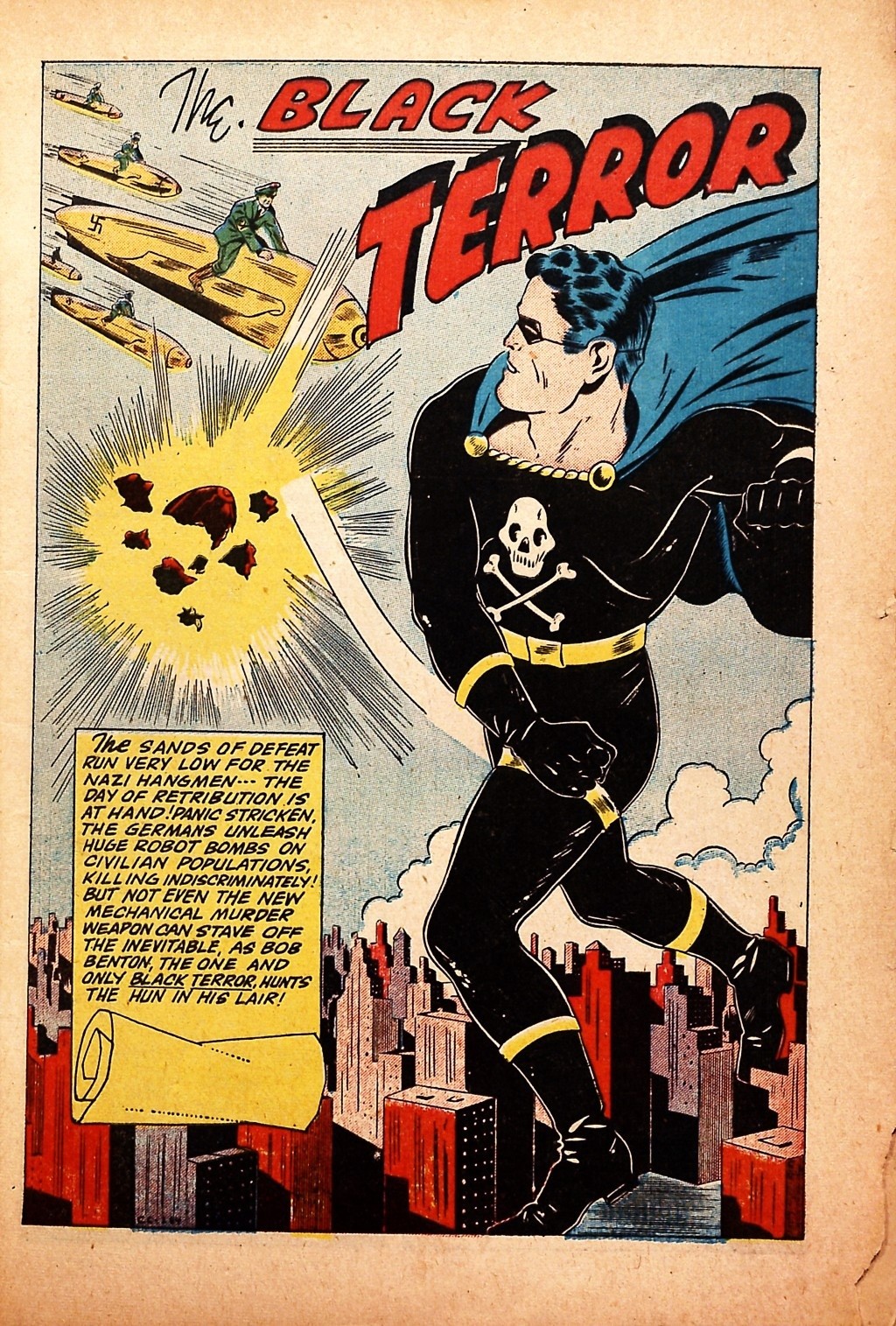 Black Terror, page 3. Black Terror. Public domain in the United States. Intended scans: Digital Comic Museum and Comic Book Plus. https://digitalcomicmuseum.com/