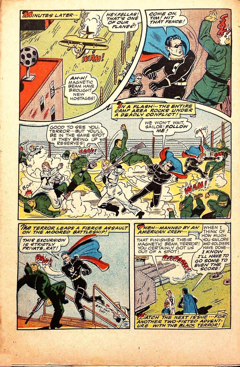 Black Terror, page 26. Black Terror. Public domain in the United States. Intended scans: Digital Comic Museum and Comic Book Plus. https://digitalcomicmuseum.com/