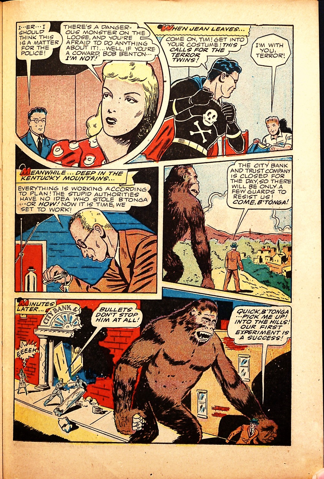 Black Terror, page 33. Black Terror. Public domain in the United States. Intended scans: Digital Comic Museum and Comic Book Plus. https://digitalcomicmuseum.com/