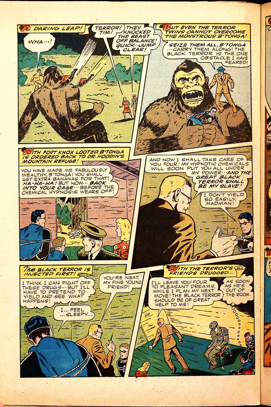 Black Terror, page 36. Black Terror. Public domain in the United States. Intended scans: Digital Comic Museum and Comic Book Plus. https://digitalcomicmuseum.com/