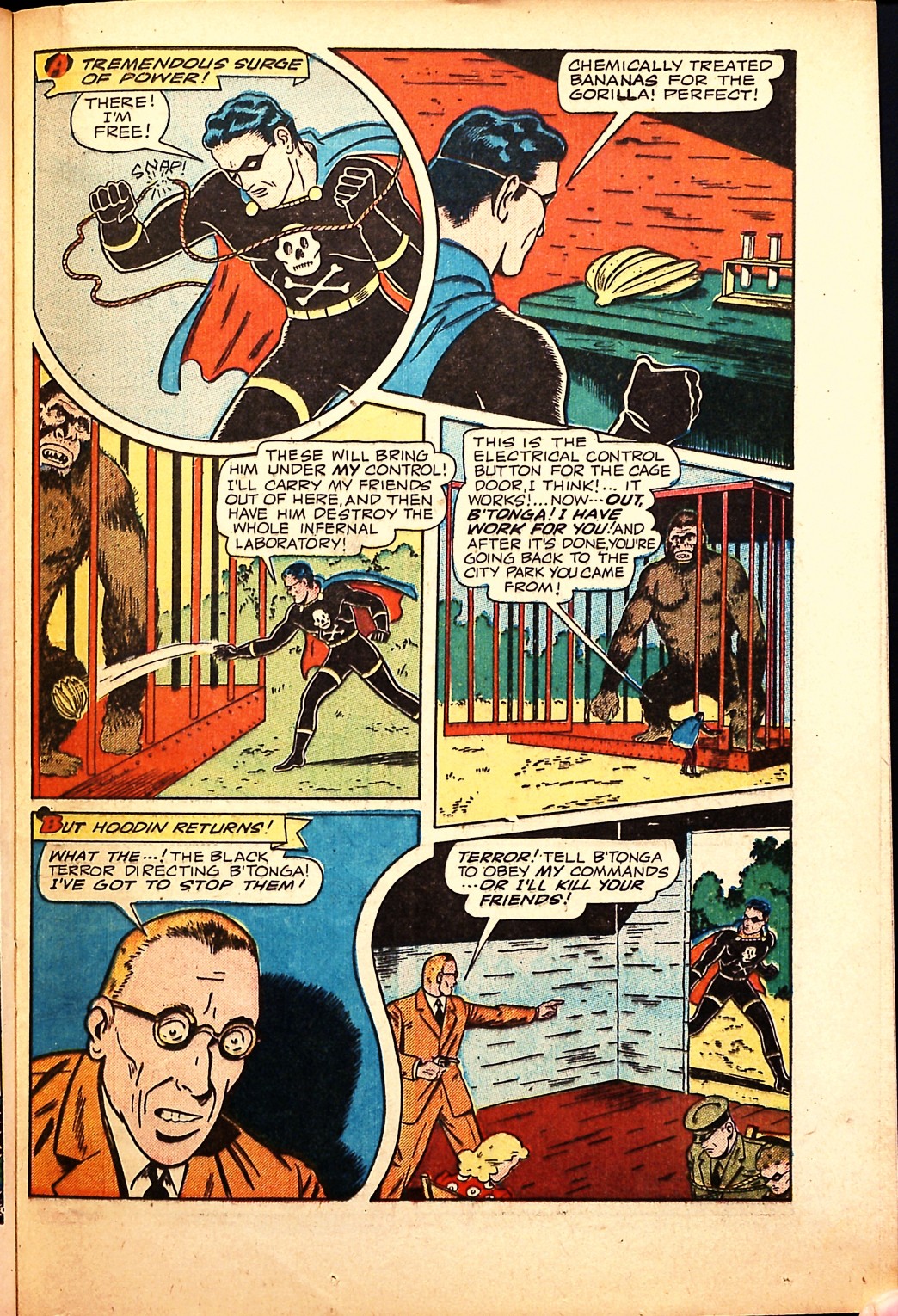 Black Terror, page 37. Black Terror. Public domain in the United States. Intended scans: Digital Comic Museum and Comic Book Plus. https://digitalcomicmuseum.com/