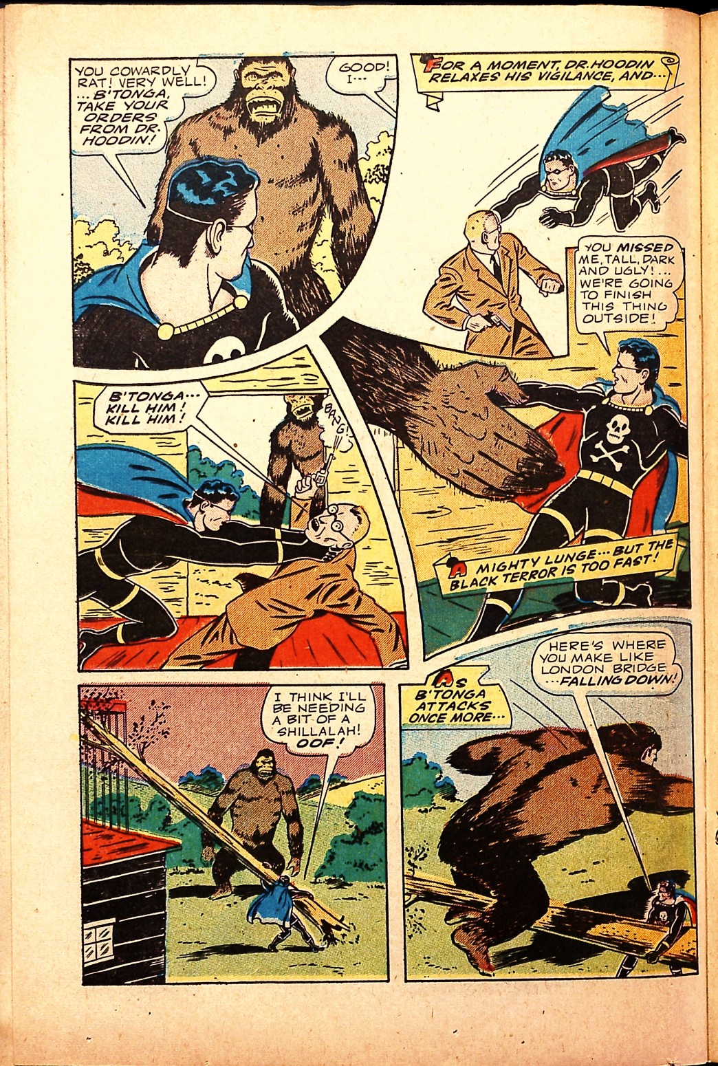 Black Terror, page 38. Black Terror. Public domain in the United States. Intended scans: Digital Comic Museum and Comic Book Plus. https://digitalcomicmuseum.com/