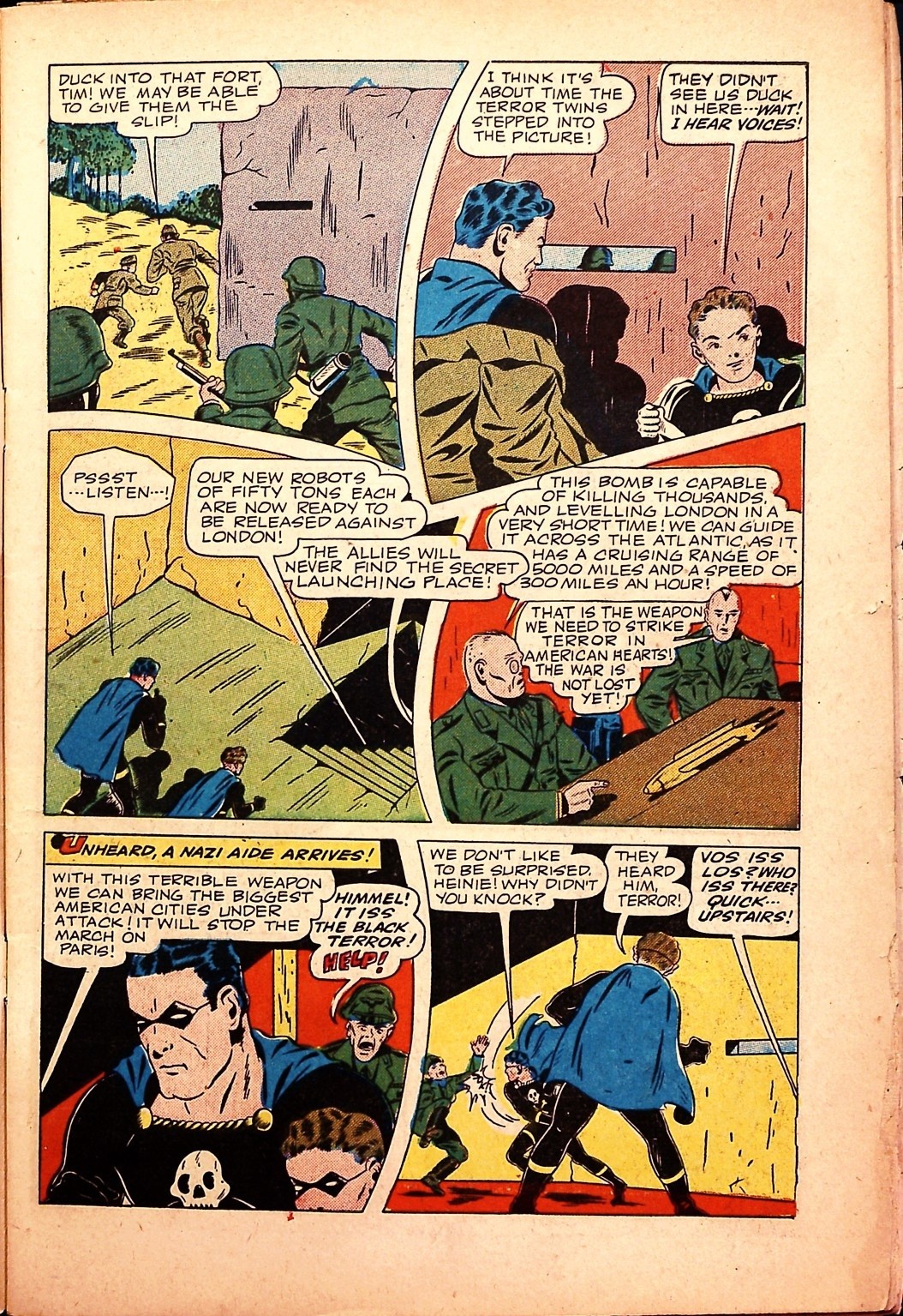 Black Terror, page 5. Black Terror. Public domain in the United States. Intended scans: Digital Comic Museum and Comic Book Plus. https://digitalcomicmuseum.com/