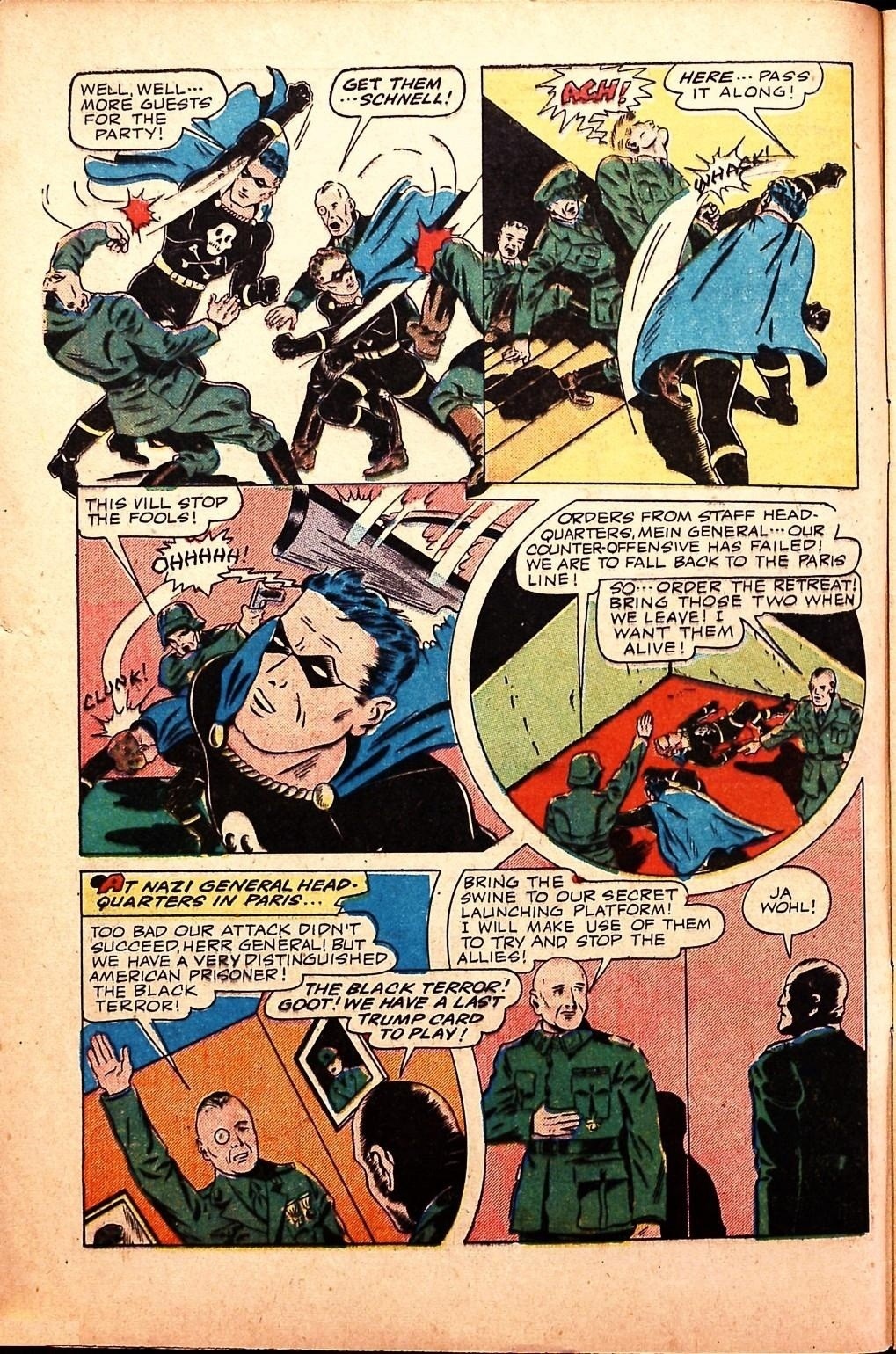 Black Terror, page 6. Black Terror. Public domain in the United States. Intended scans: Digital Comic Museum and Comic Book Plus. https://digitalcomicmuseum.com/