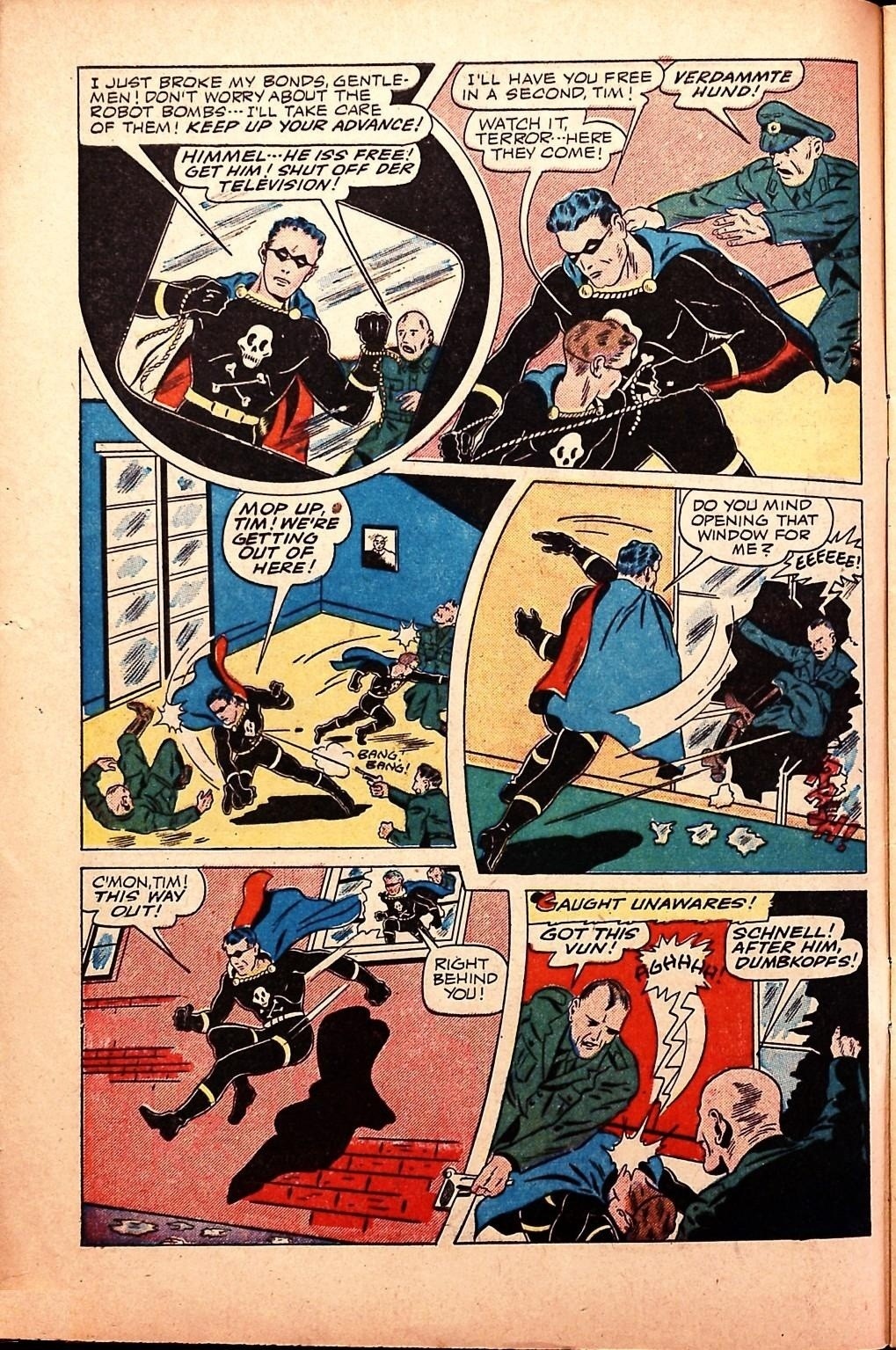 Black Terror, page 8. Black Terror. Public domain in the United States. Intended scans: Digital Comic Museum and Comic Book Plus. https://digitalcomicmuseum.com/