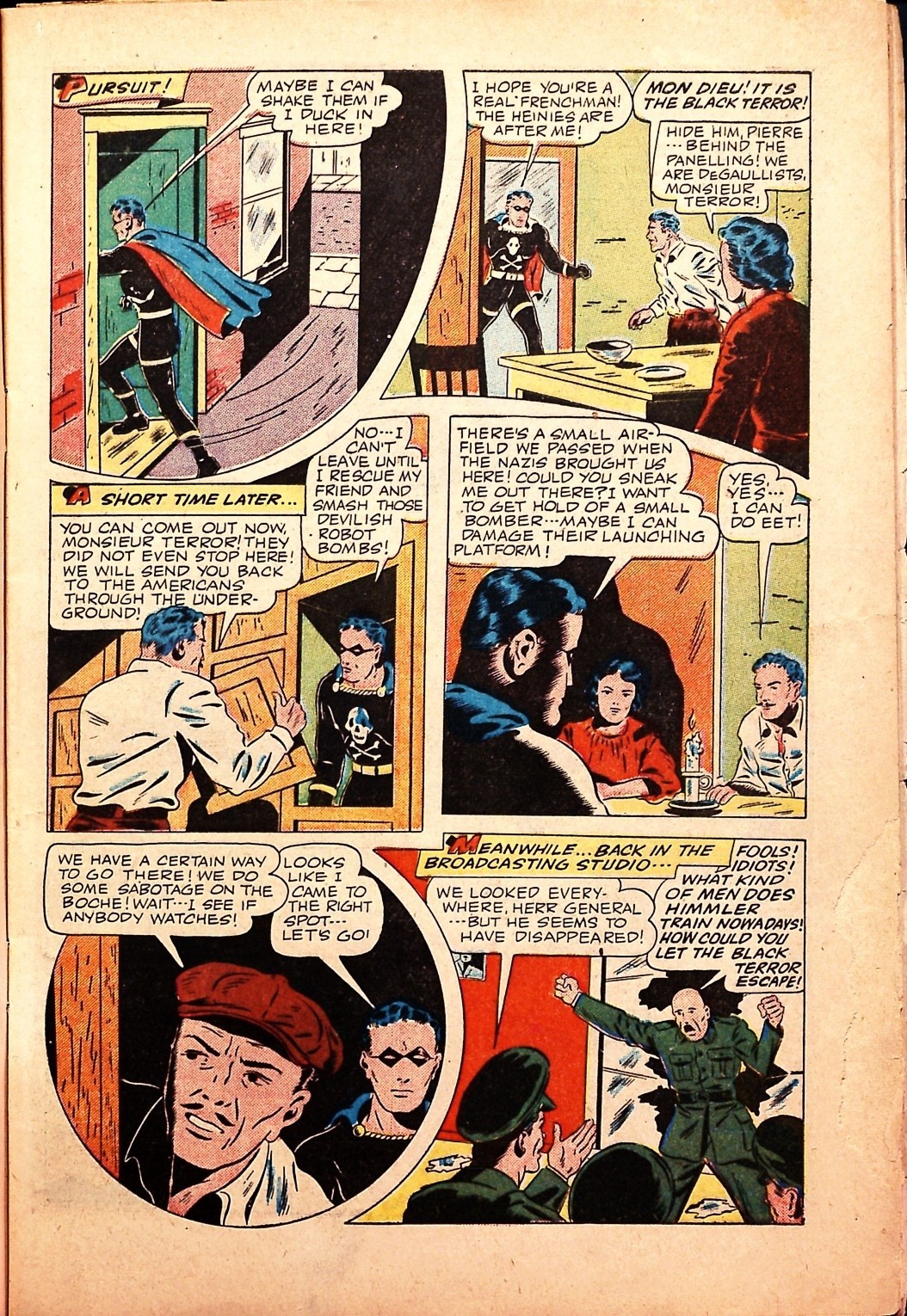 Black Terror, page 9. Black Terror. Public domain in the United States. Intended scans: Digital Comic Museum and Comic Book Plus. https://digitalcomicmuseum.com/