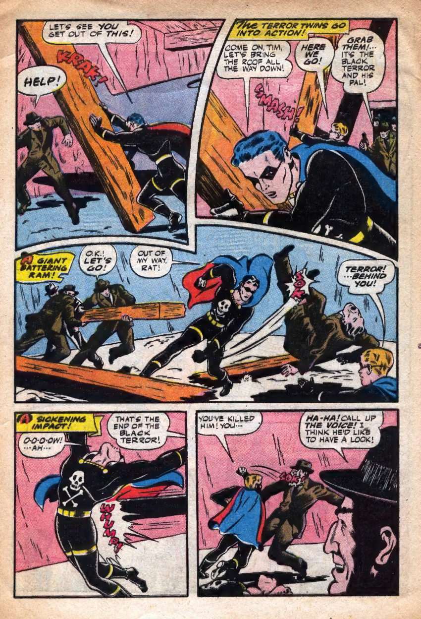 Black Terror, page 8. Black Terror. Public domain in the United States. Intended scans: Digital Comic Museum and Comic Book Plus. https://digitalcomicmuseum.com/