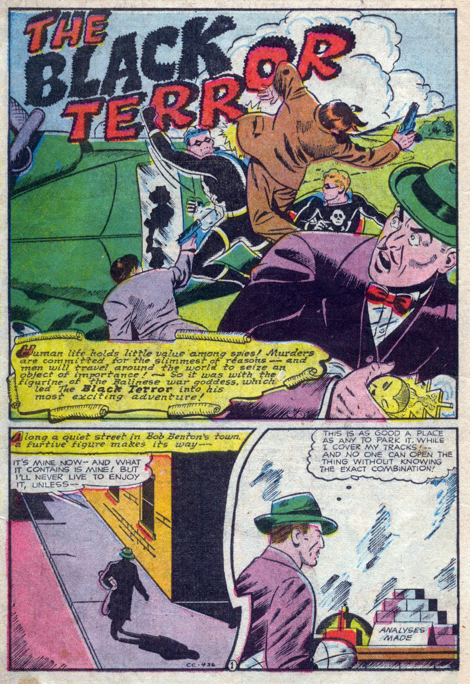 Black Terror, page 14. Black Terror. Public domain in the United States. Intended scans: Digital Comic Museum and Comic Book Plus. https://digitalcomicmuseum.com/