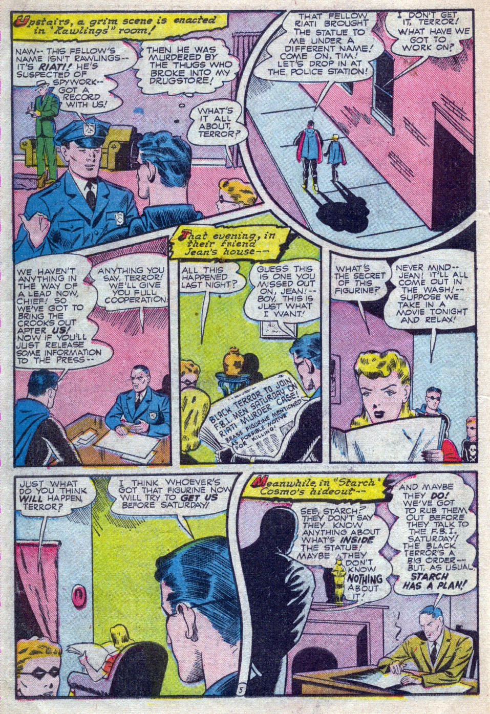 Black Terror, page 18. Black Terror. Public domain in the United States. Intended scans: Digital Comic Museum and Comic Book Plus. https://digitalcomicmuseum.com/