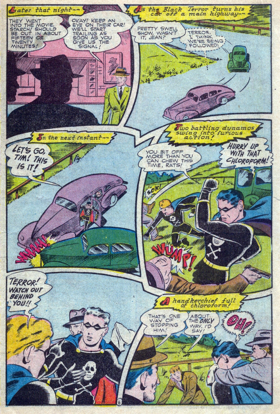 Black Terror, page 19. Black Terror. Public domain in the United States. Intended scans: Digital Comic Museum and Comic Book Plus. https://digitalcomicmuseum.com/