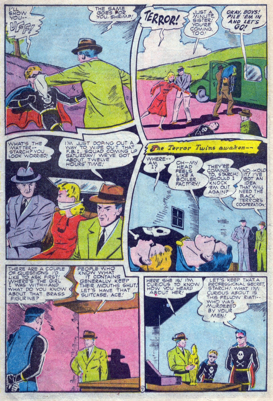 Black Terror, page 20. Black Terror. Public domain in the United States. Intended scans: Digital Comic Museum and Comic Book Plus. https://digitalcomicmuseum.com/