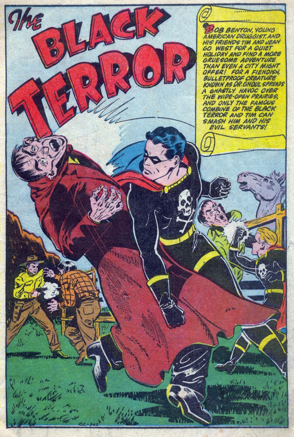 Black Terror, page 3. Black Terror. Public domain in the United States. Intended scans: Digital Comic Museum and Comic Book Plus. https://digitalcomicmuseum.com/