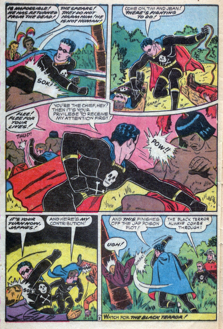 Black Terror, page 32. Black Terror. Public domain in the United States. Intended scans: Digital Comic Museum and Comic Book Plus. https://digitalcomicmuseum.com/