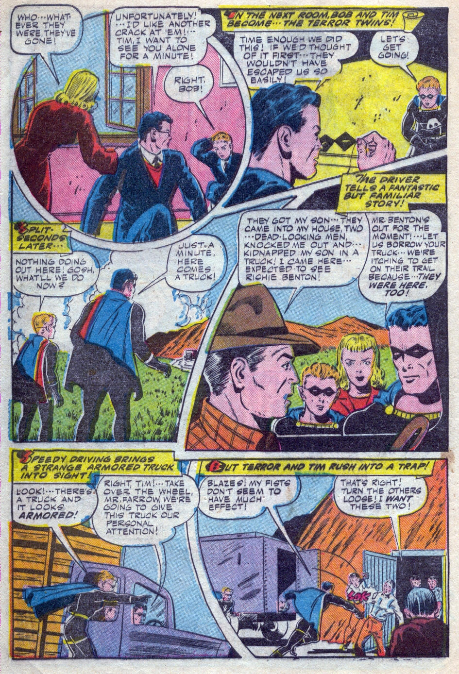 Black Terror, page 8. Black Terror. Public domain in the United States. Intended scans: Digital Comic Museum and Comic Book Plus. https://digitalcomicmuseum.com/