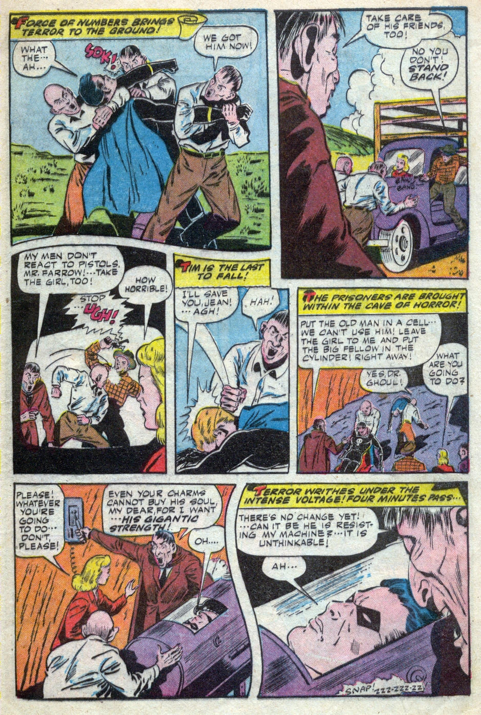 Black Terror, page 9. Black Terror. Public domain in the United States. Intended scans: Digital Comic Museum and Comic Book Plus. https://digitalcomicmuseum.com/