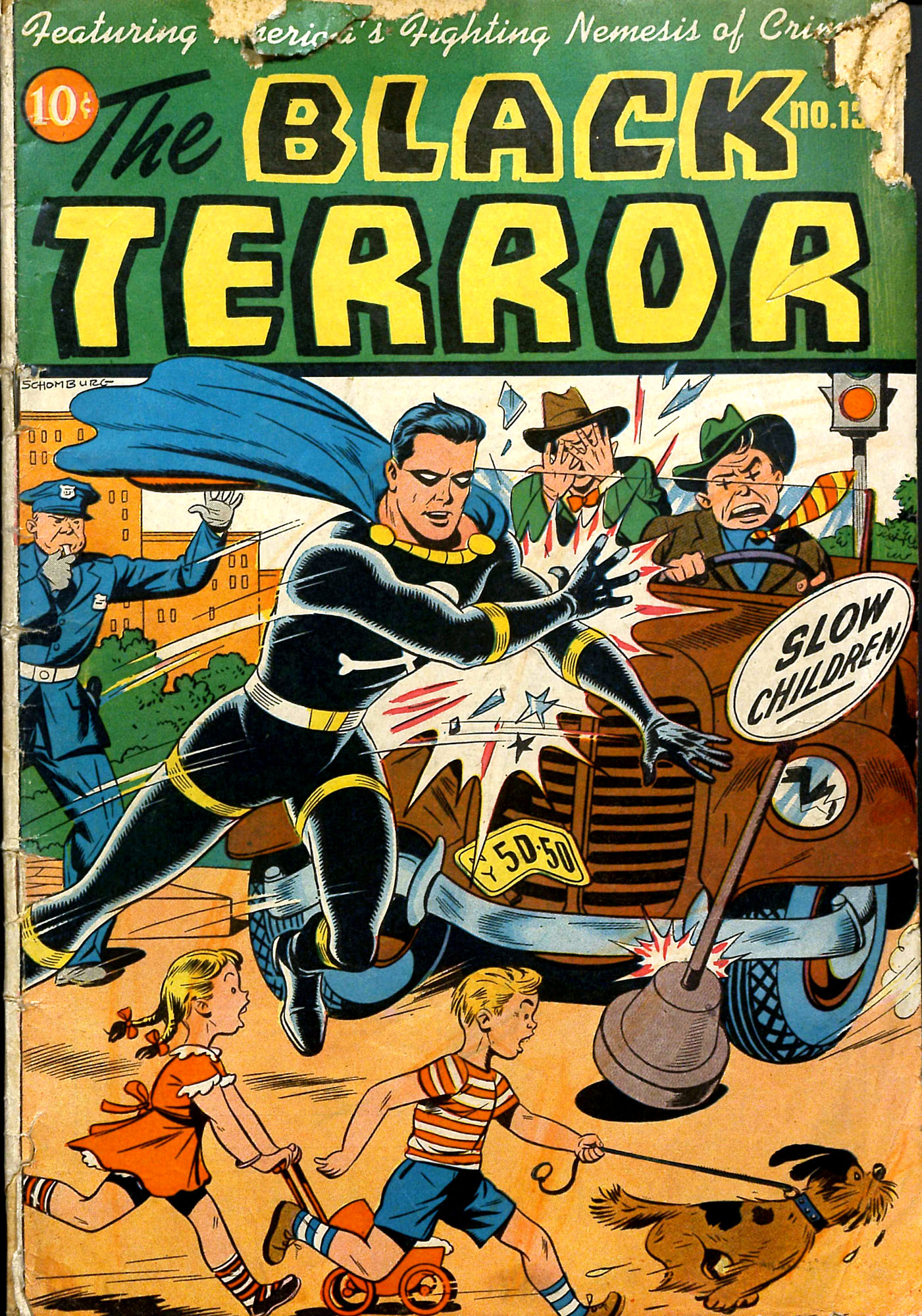 Black Terror, page 2. Black Terror. Public domain in the United States. Intended scans: Digital Comic Museum and Comic Book Plus. https://digitalcomicmuseum.com/