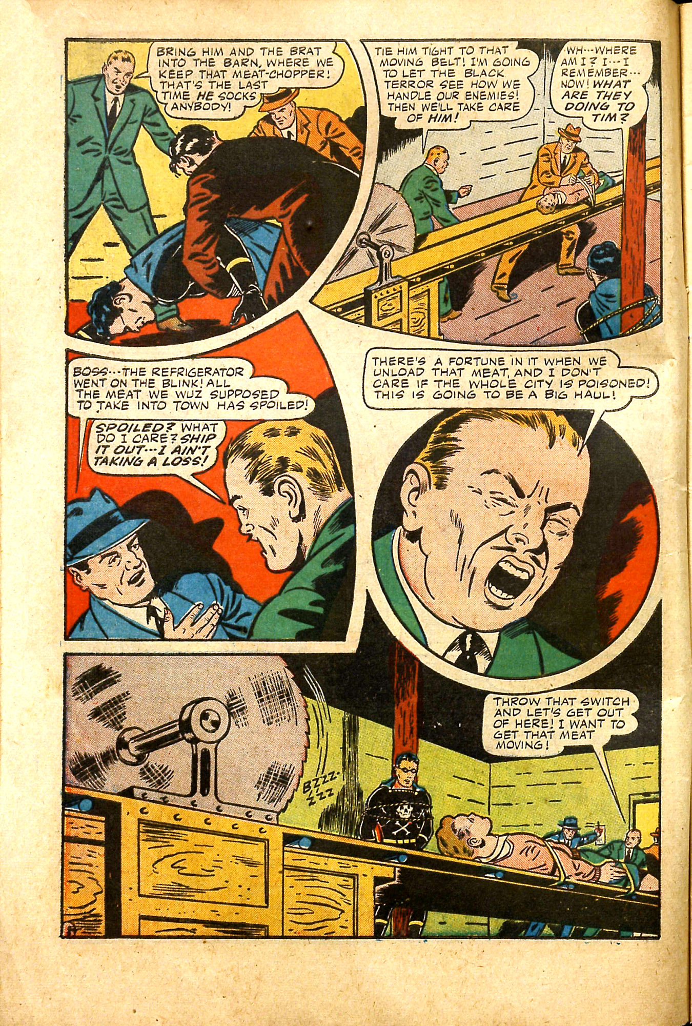 Black Terror, page 11. Black Terror. Public domain in the United States. Intended scans: Digital Comic Museum and Comic Book Plus. https://digitalcomicmuseum.com/