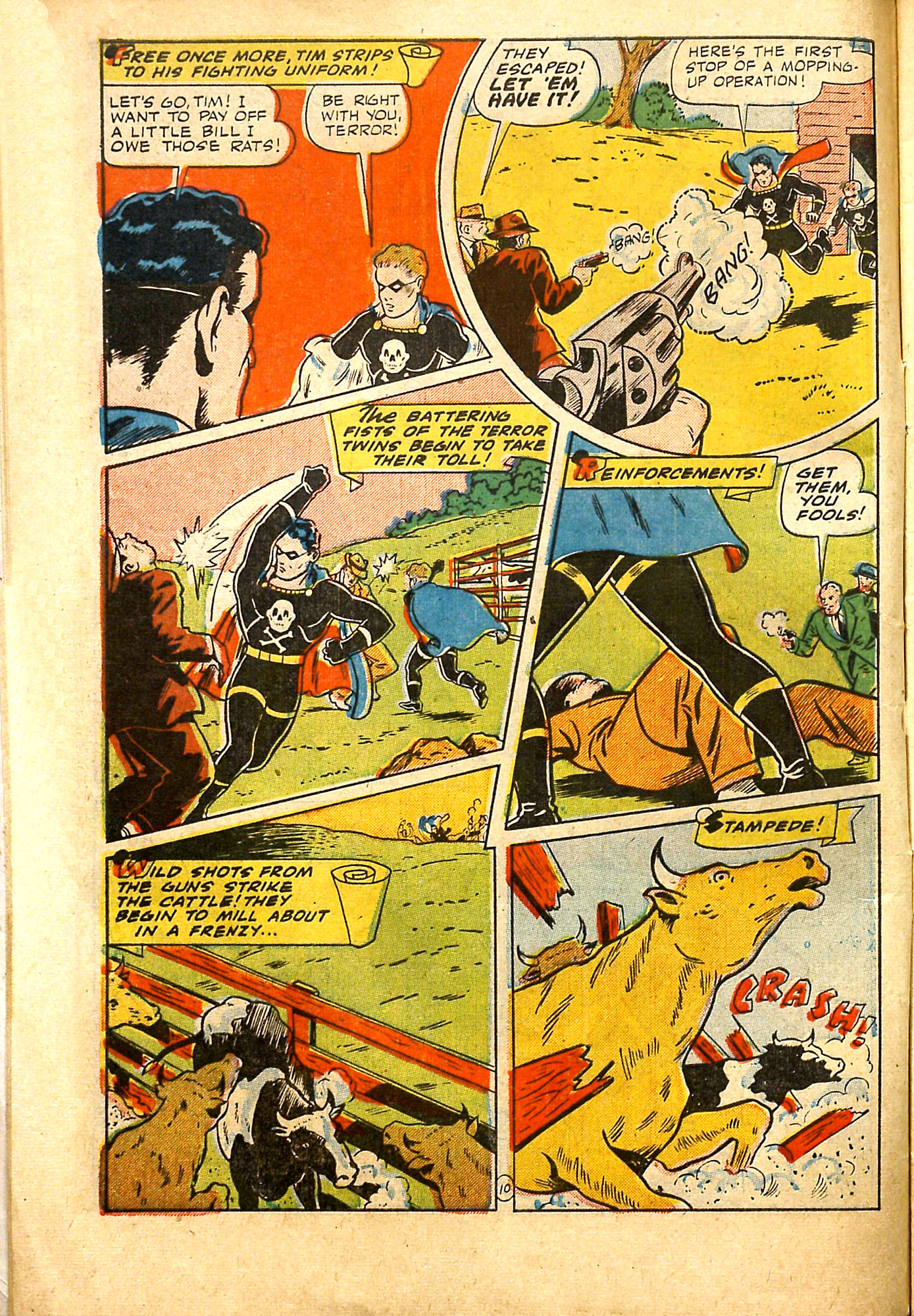 Black Terror, page 13. Black Terror. Public domain in the United States. Intended scans: Digital Comic Museum and Comic Book Plus. https://digitalcomicmuseum.com/