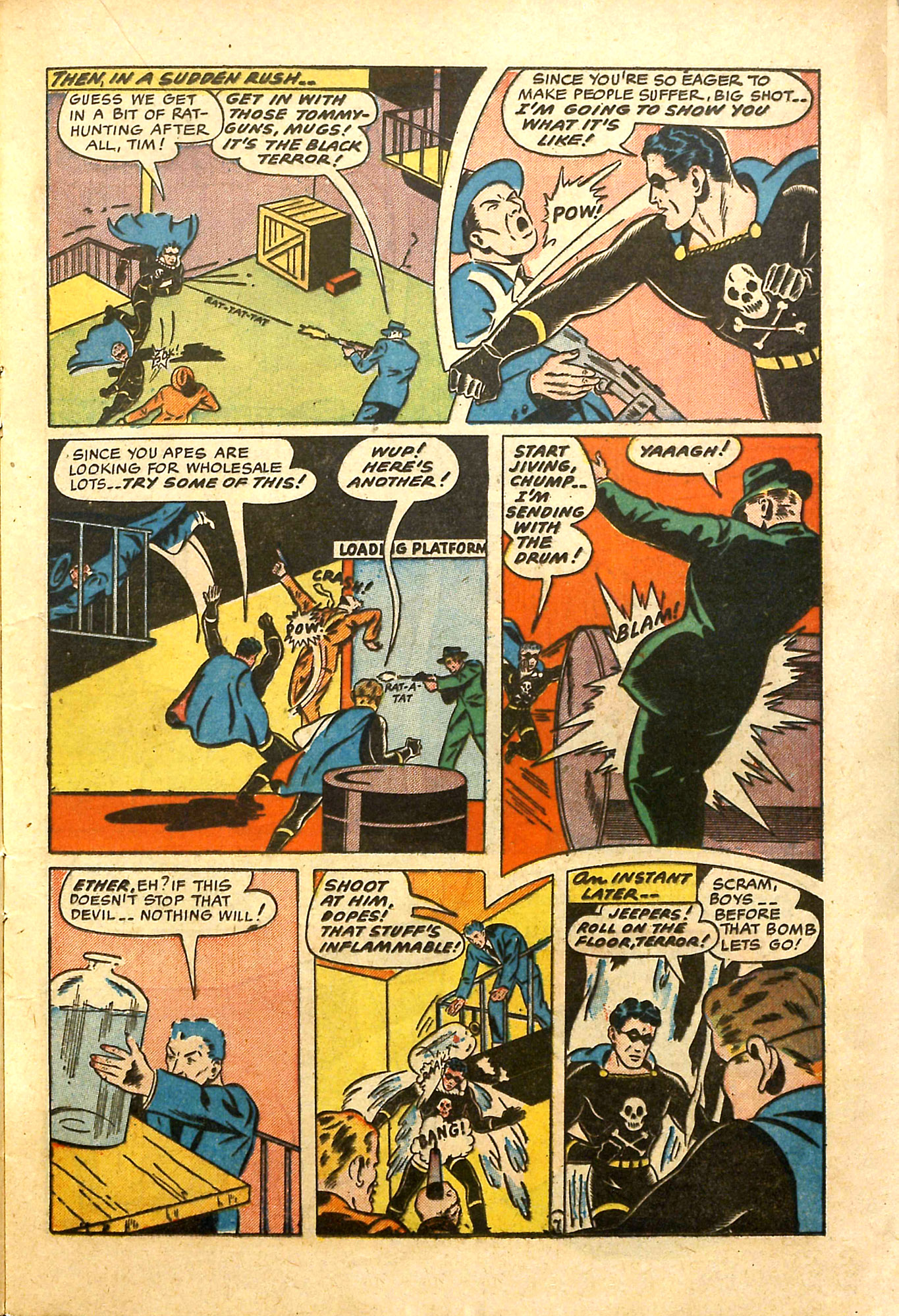 Black Terror, page 22. Black Terror. Public domain in the United States. Intended scans: Digital Comic Museum and Comic Book Plus. https://digitalcomicmuseum.com/