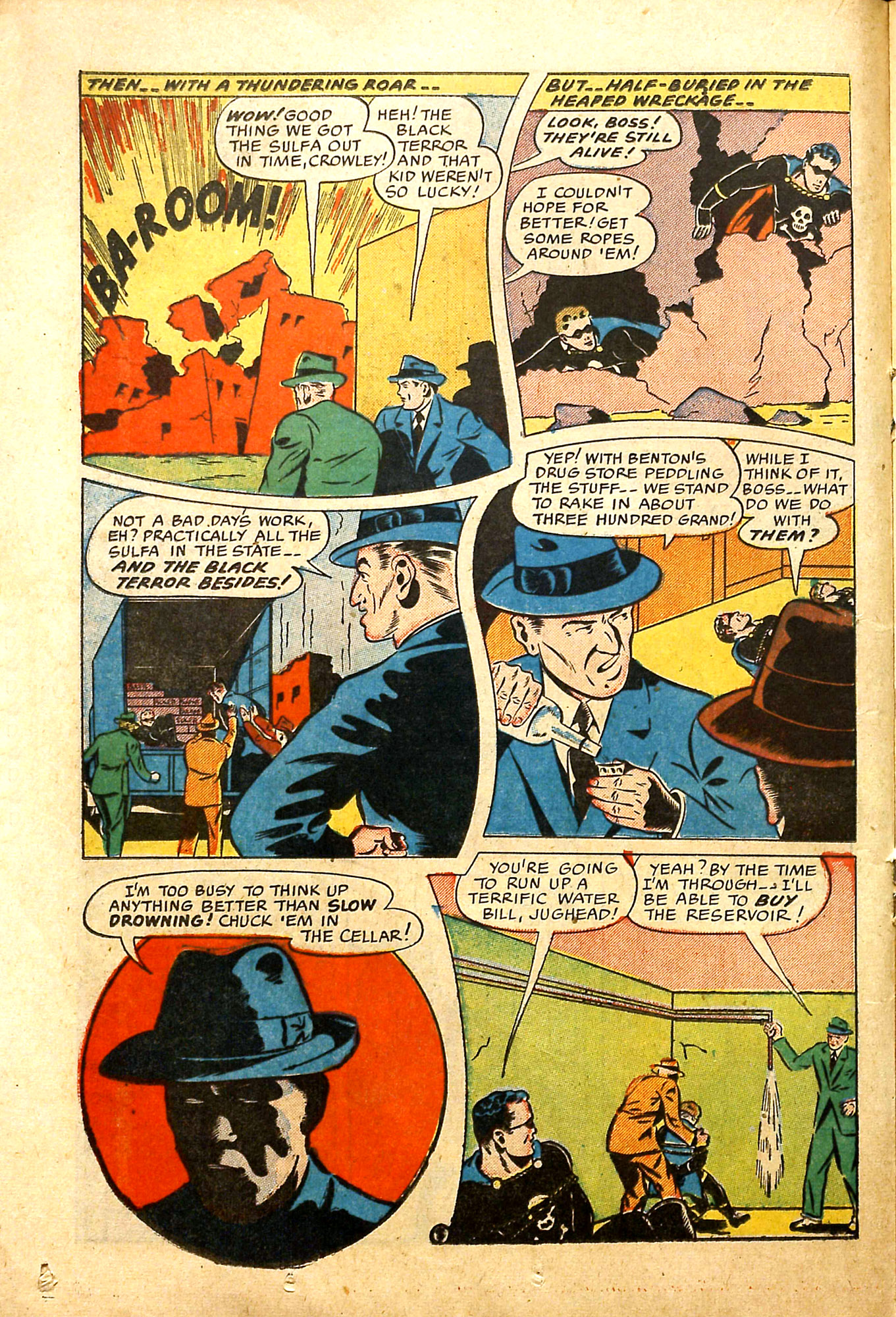Black Terror, page 23. Black Terror. Public domain in the United States. Intended scans: Digital Comic Museum and Comic Book Plus. https://digitalcomicmuseum.com/